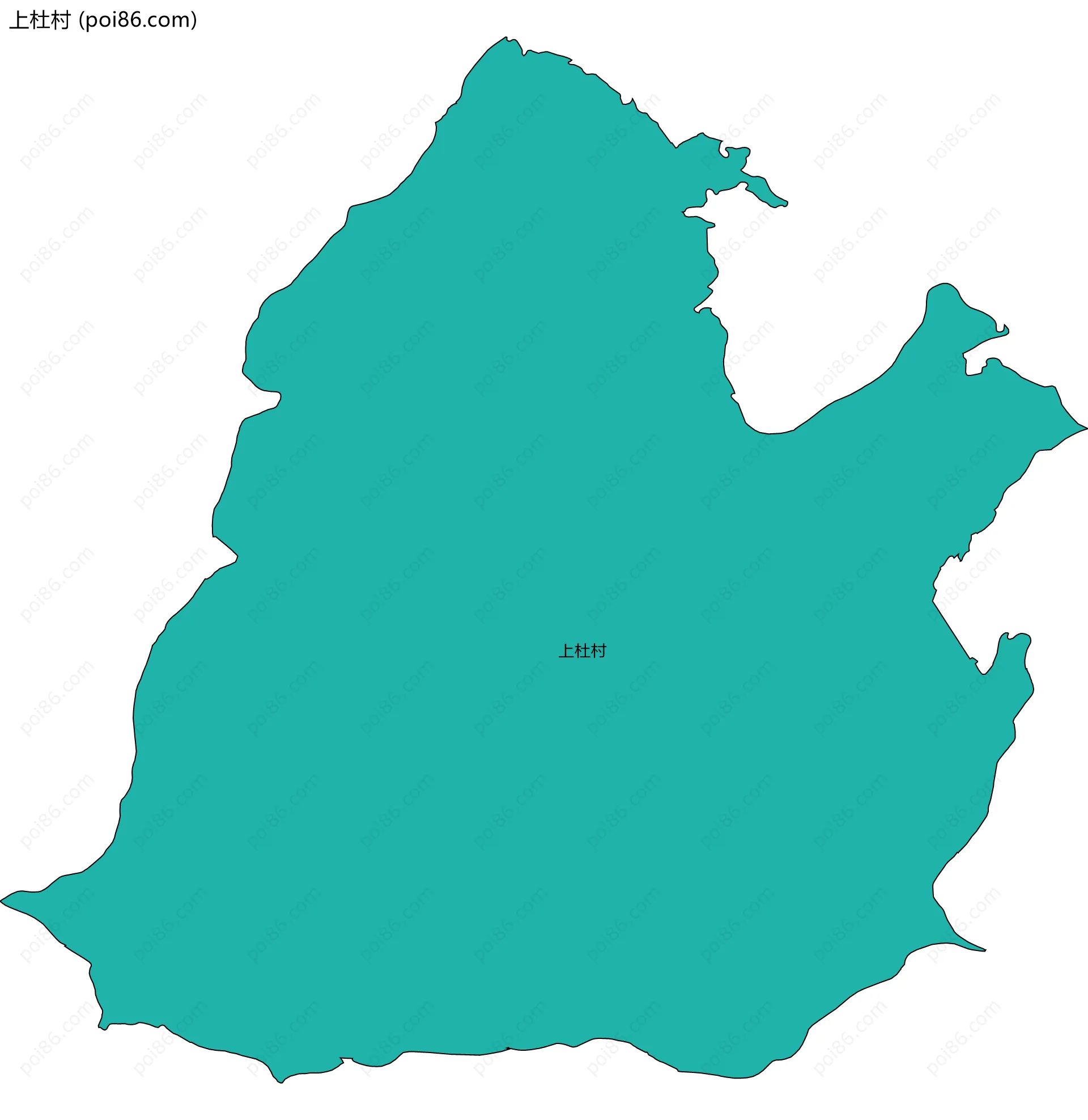 上杜村边界地图