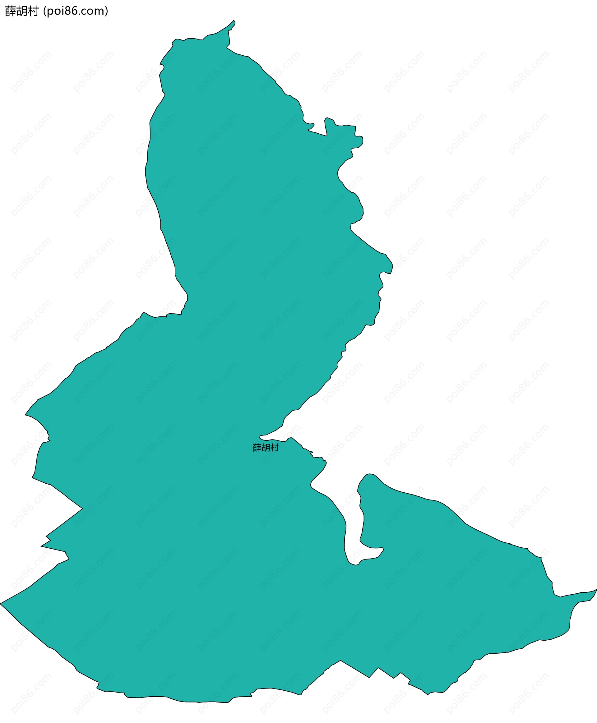 薛胡村边界地图