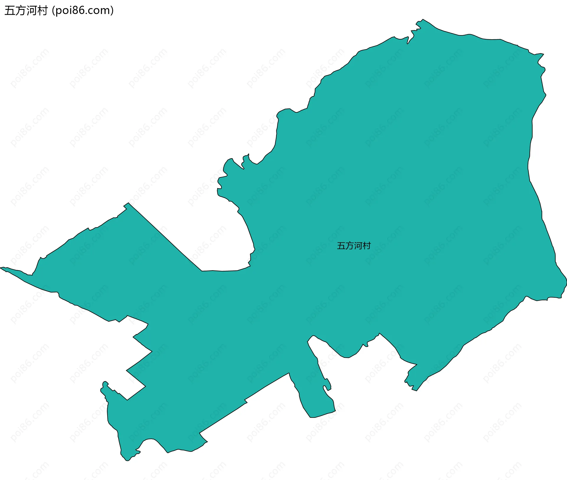 五方河村边界地图