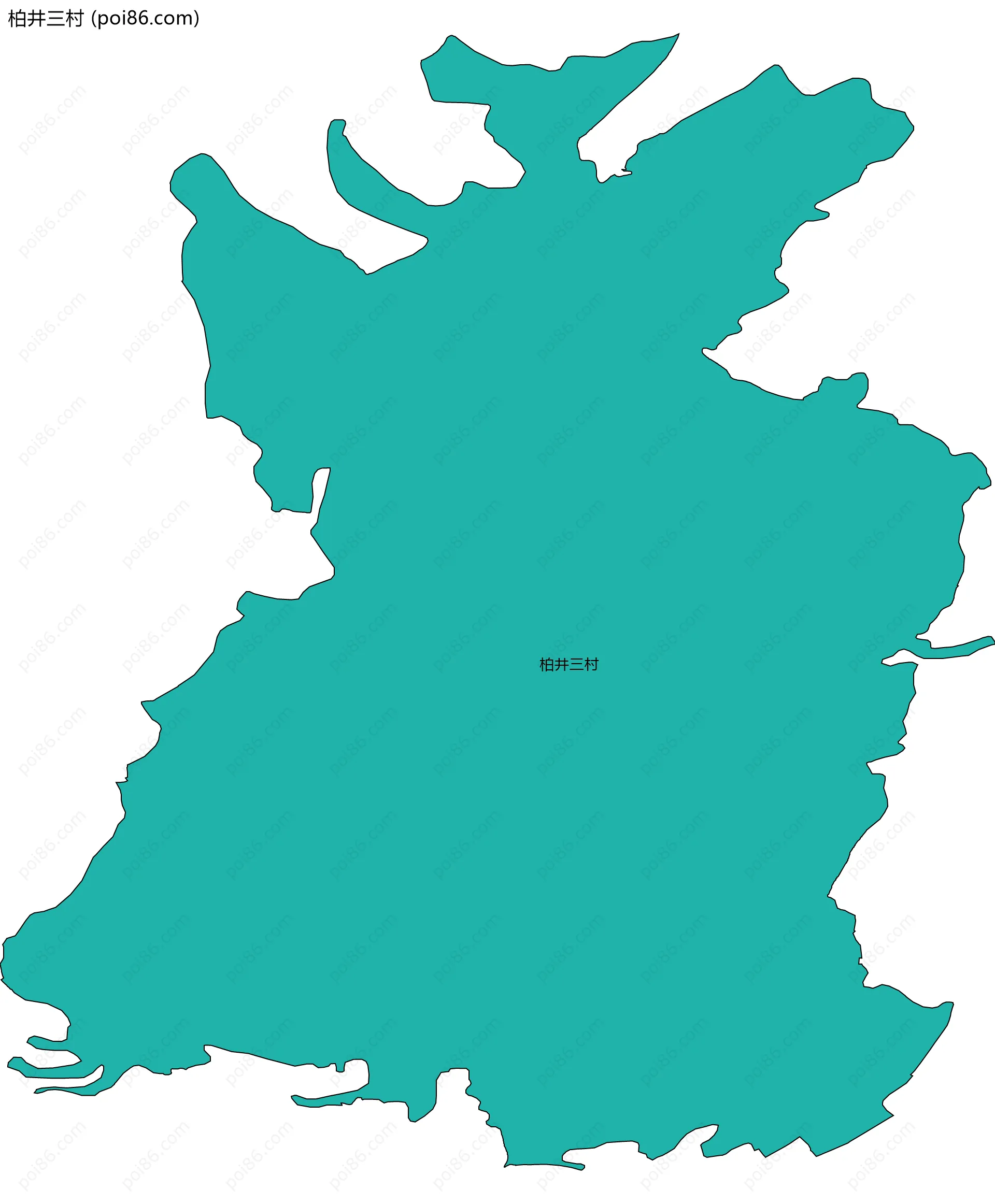 柏井三村边界地图