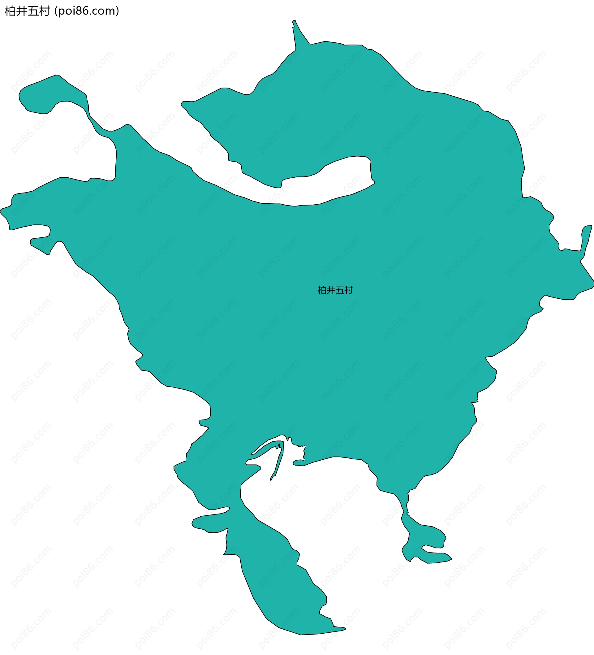 柏井五村边界地图