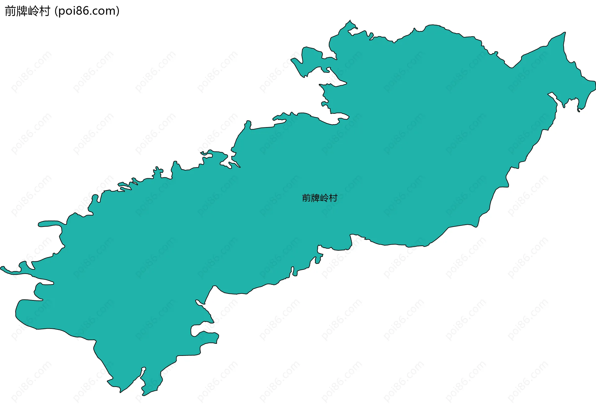 前牌岭村边界地图