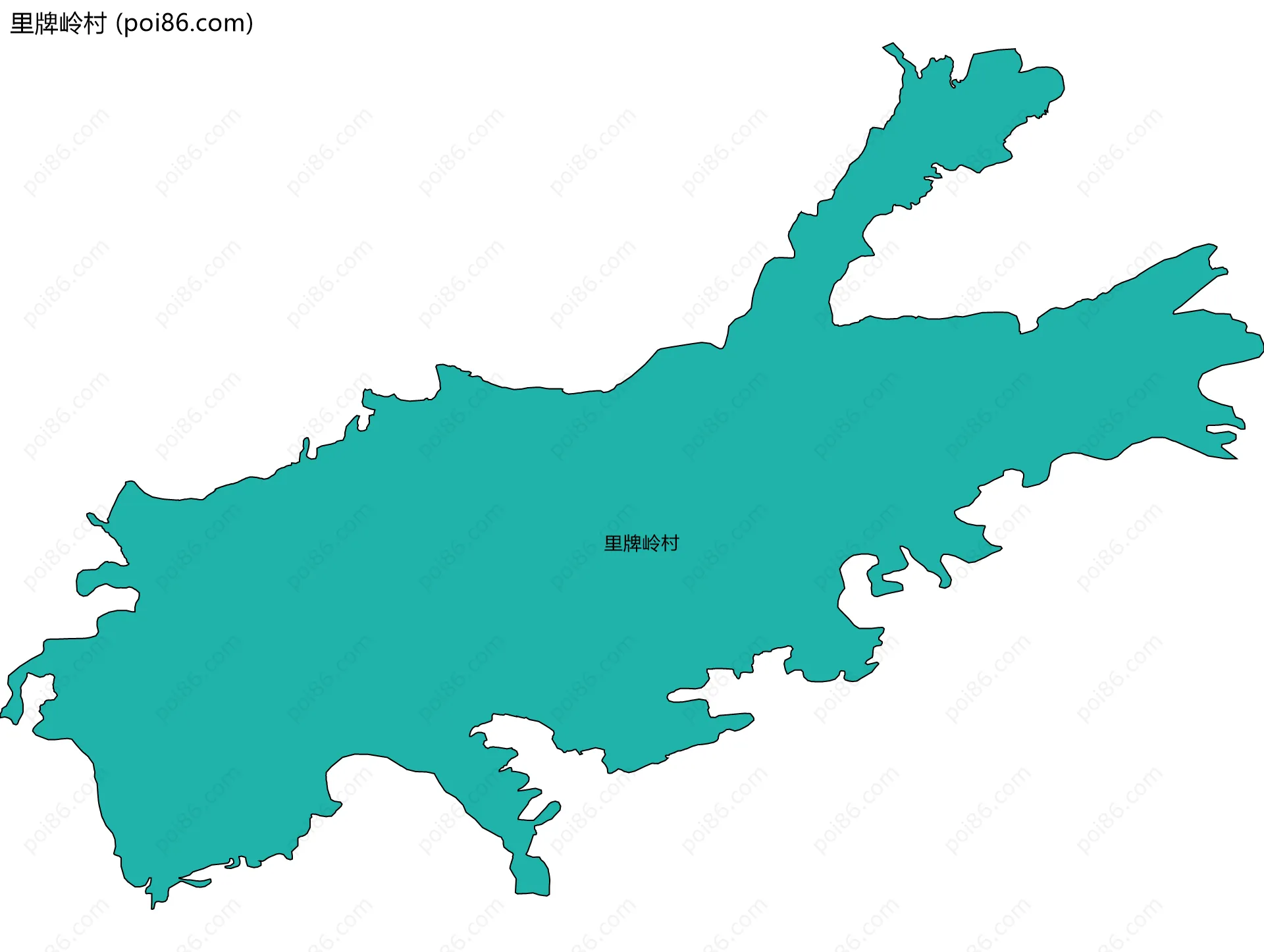 里牌岭村边界地图