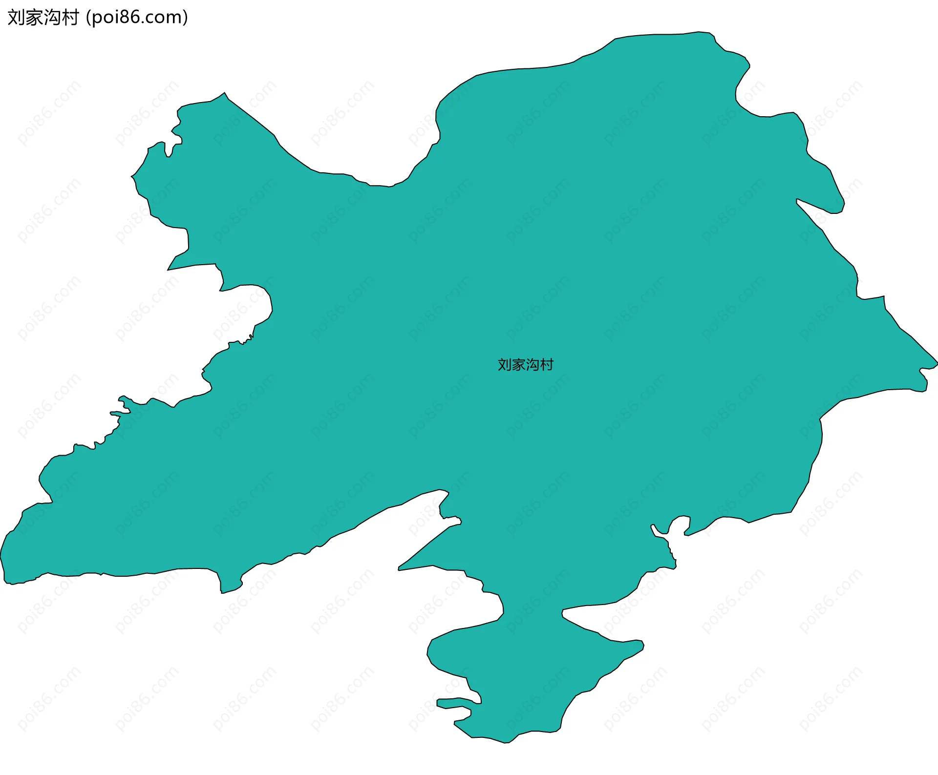 刘家沟村边界地图
