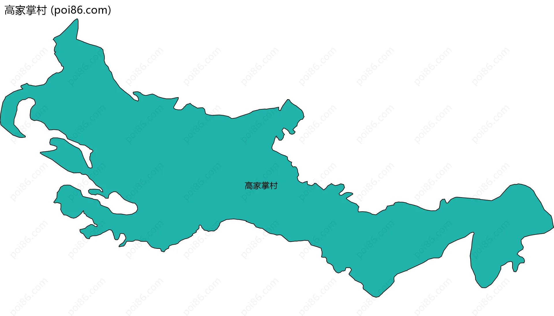 高家掌村边界地图