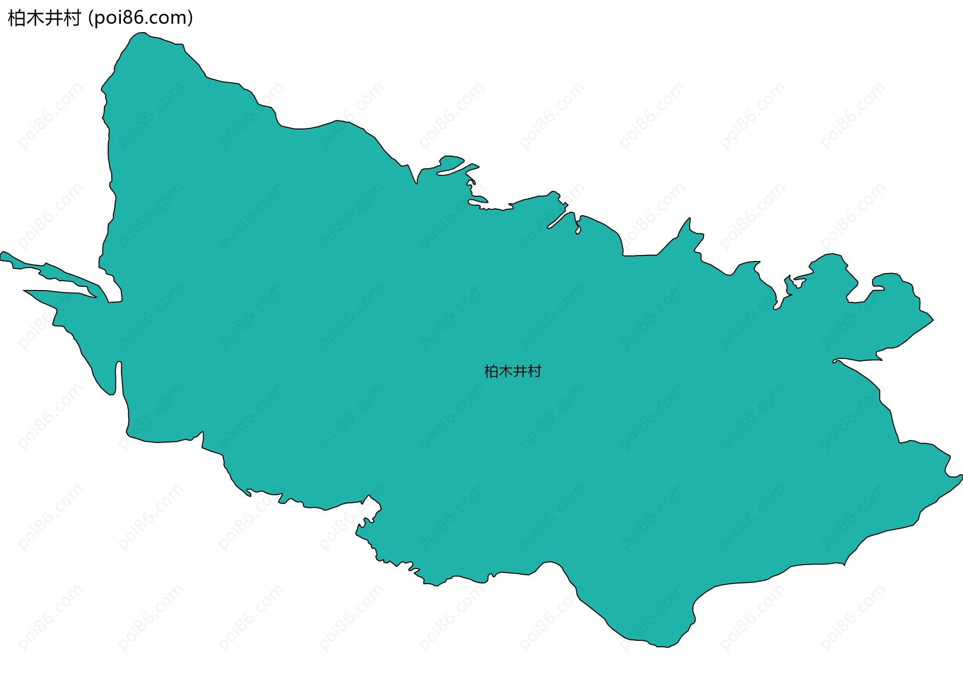 柏木井村边界地图