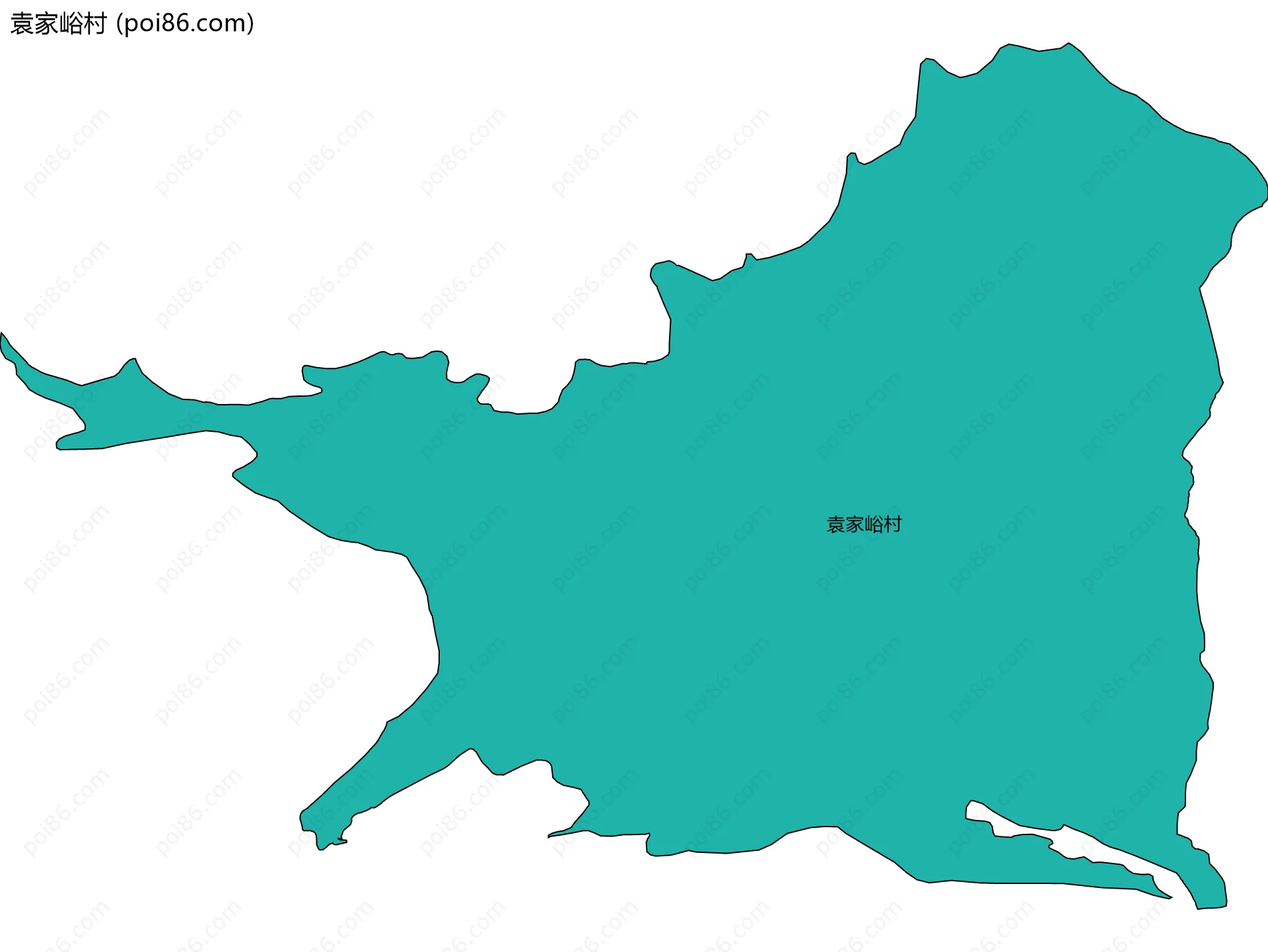 袁家峪村边界地图