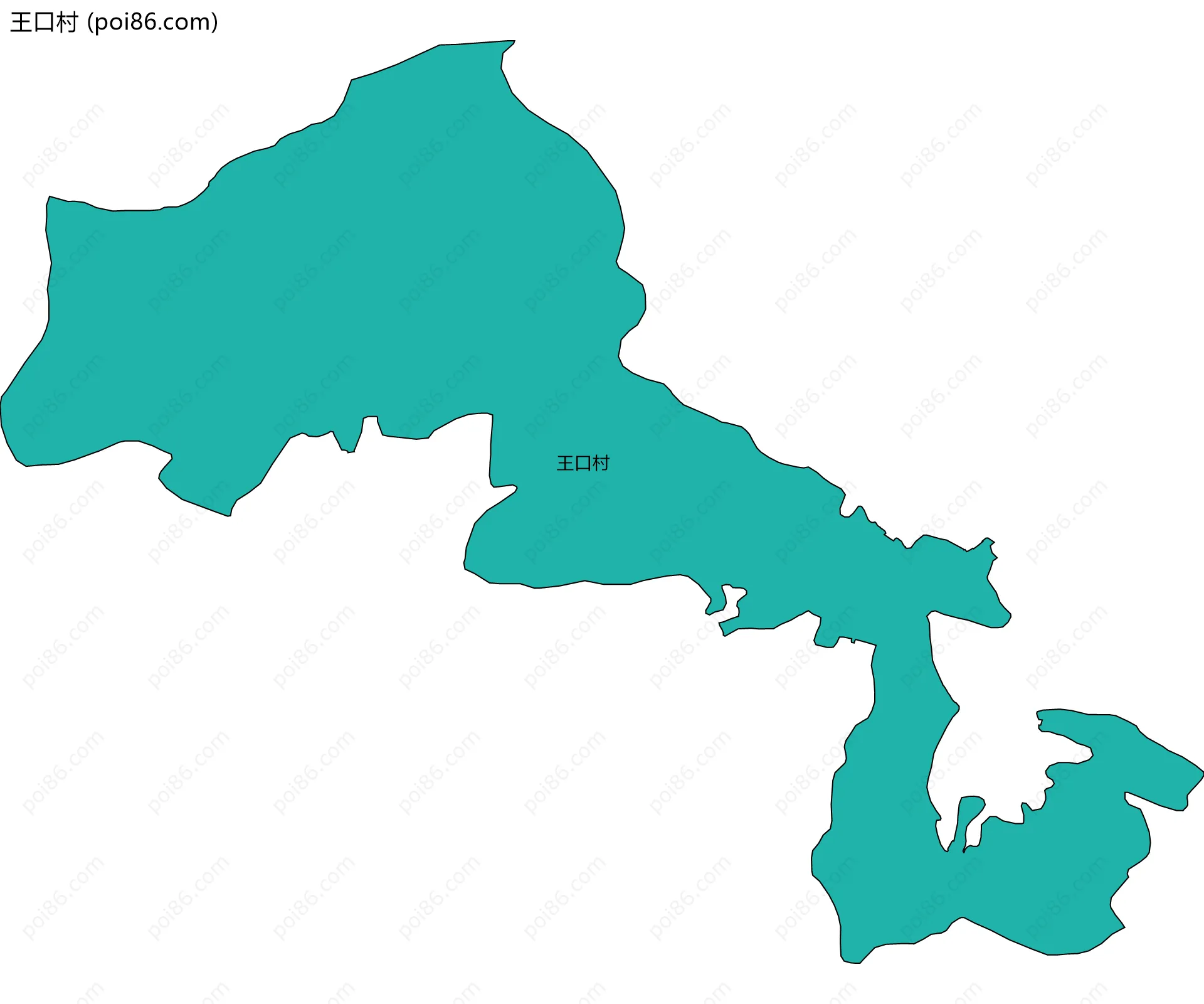 王口村边界地图