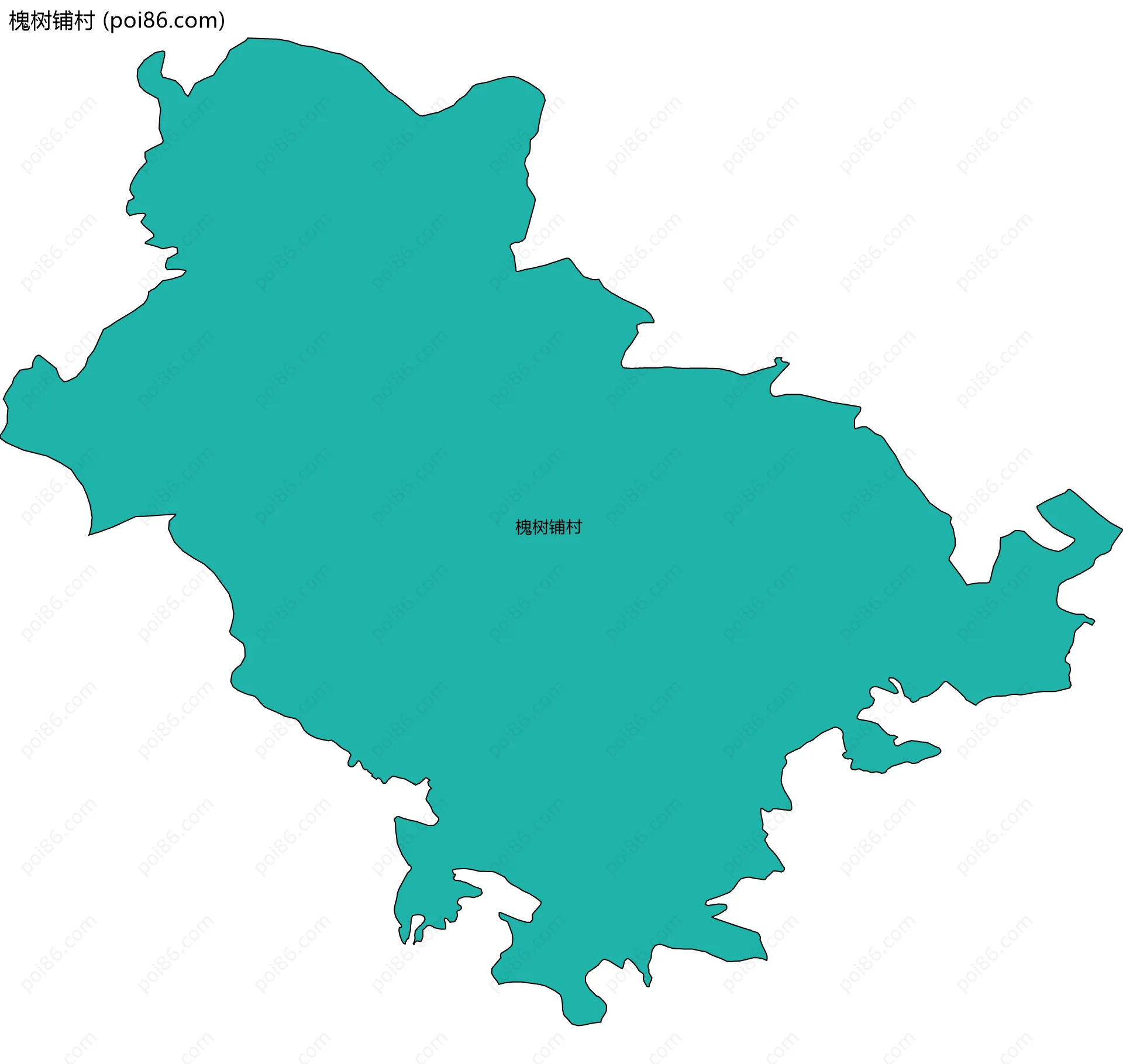 槐树铺村边界地图