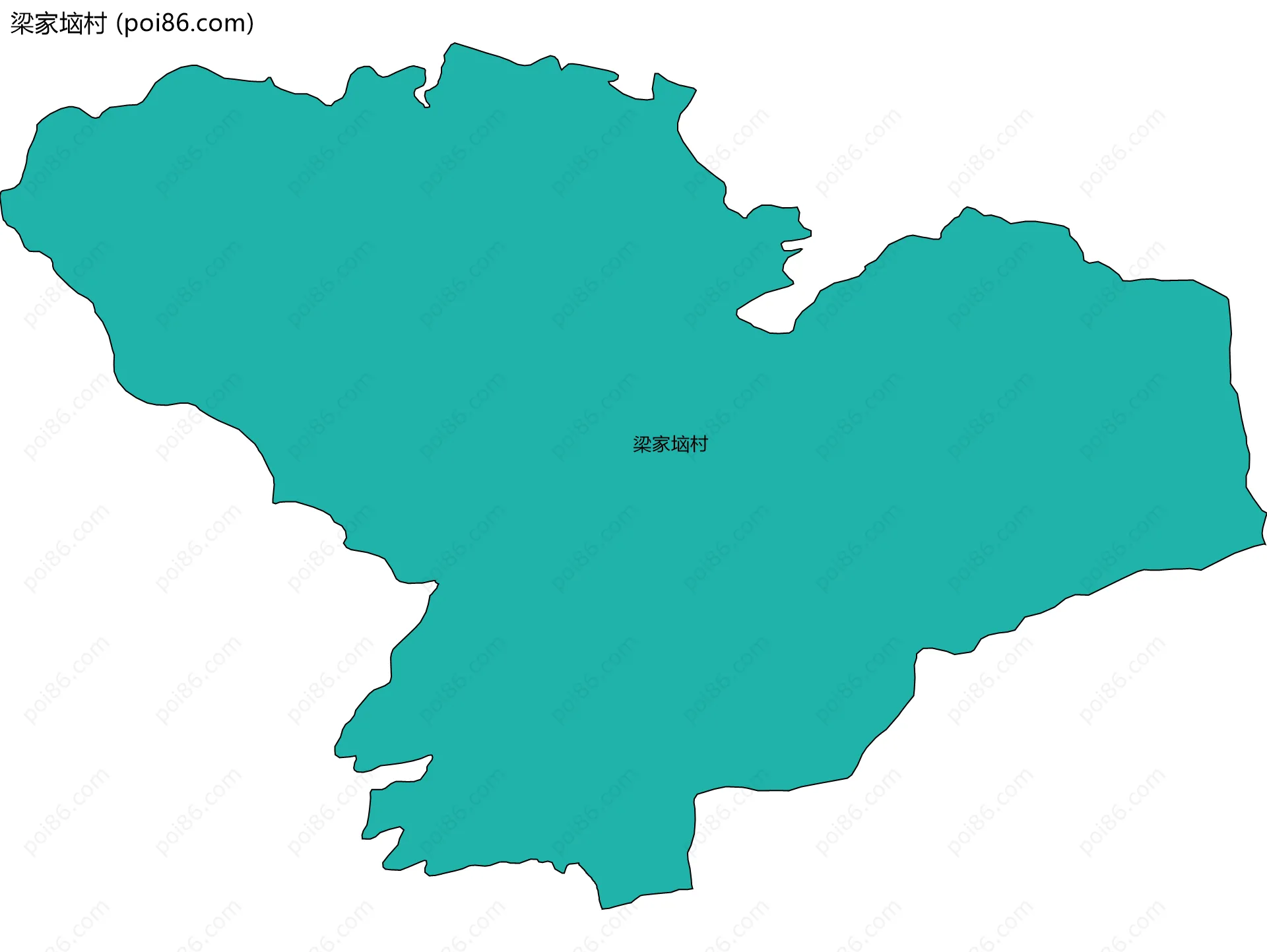 梁家垴村边界地图