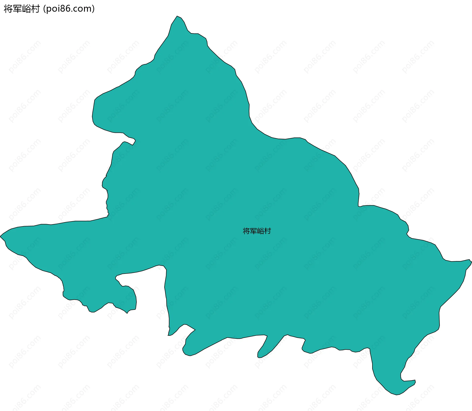 将军峪村边界地图