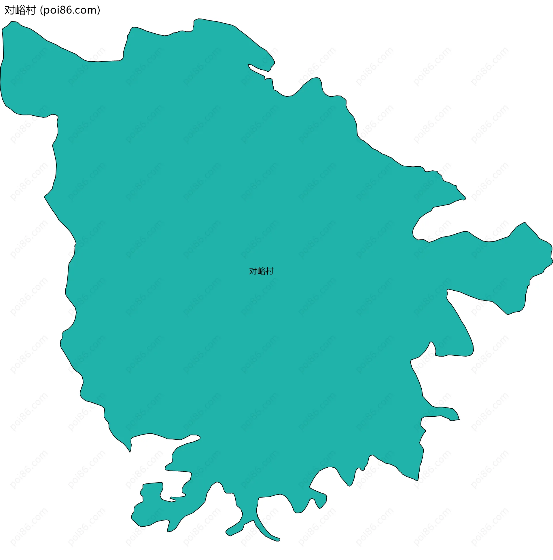 对峪村边界地图