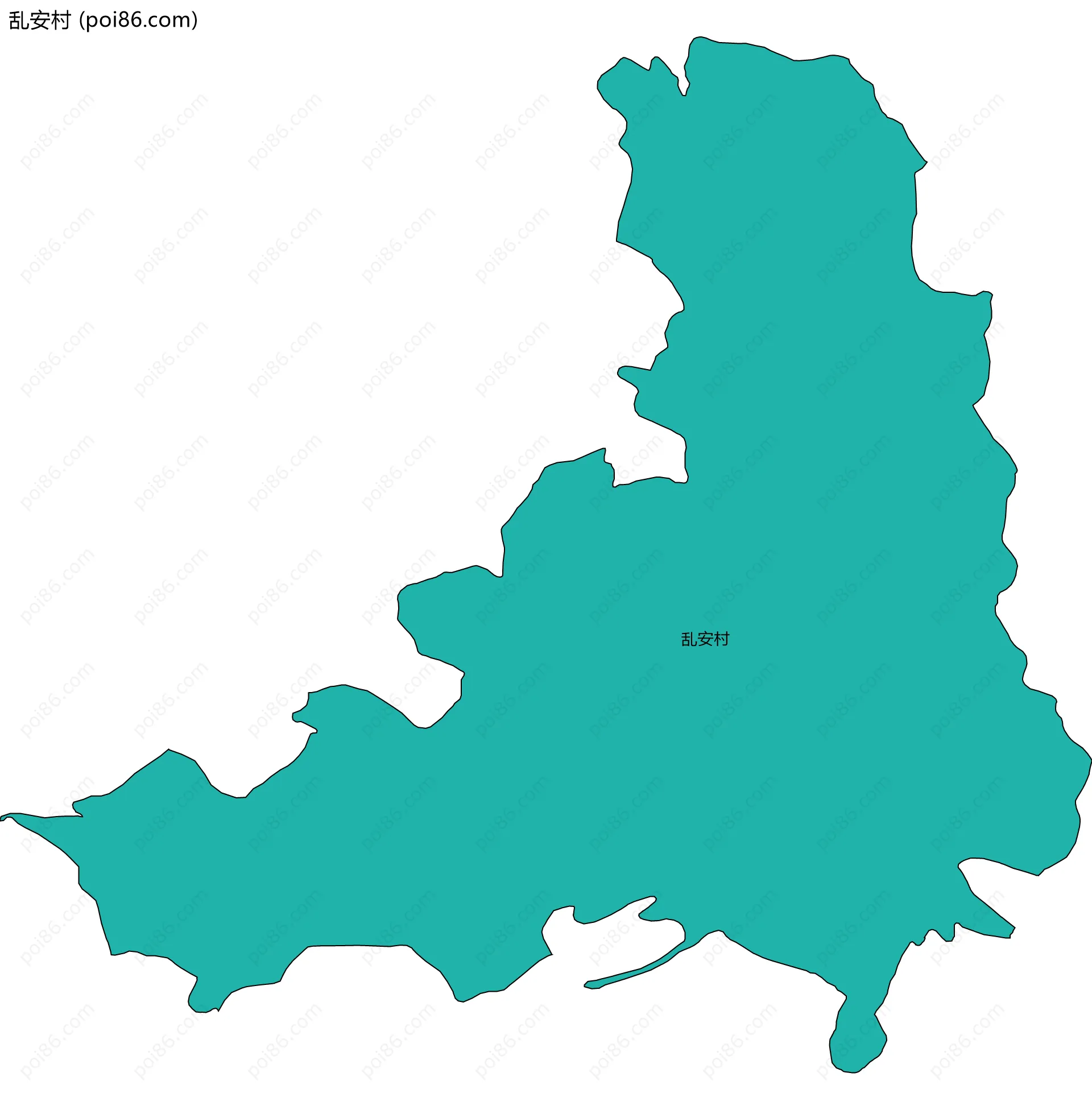 乱安村边界地图
