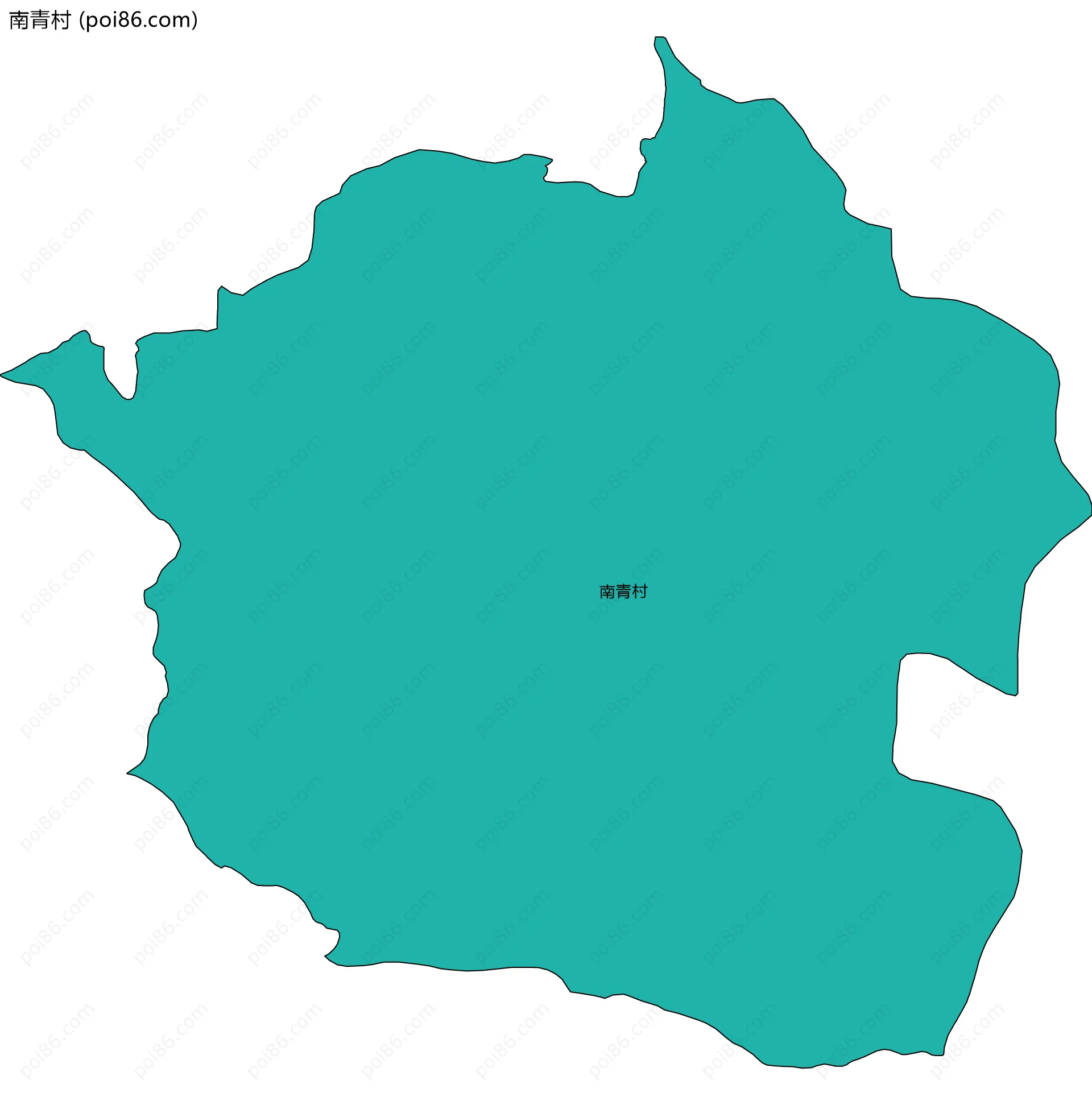 南青村边界地图