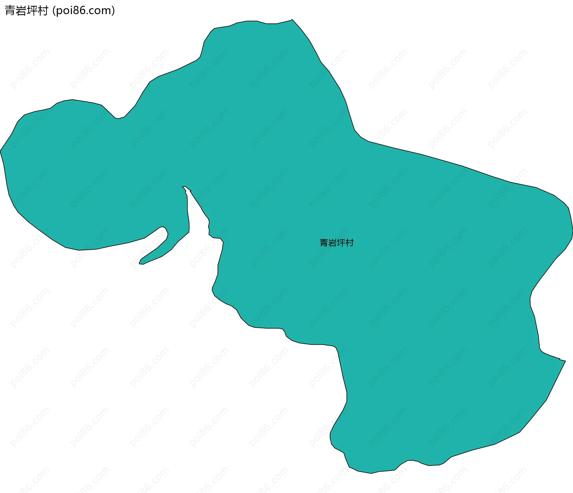 青岩坪村边界地图