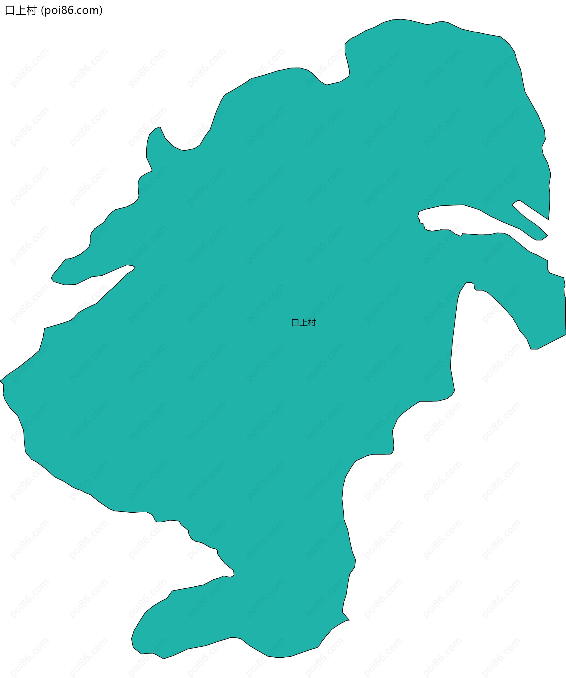 口上村边界地图