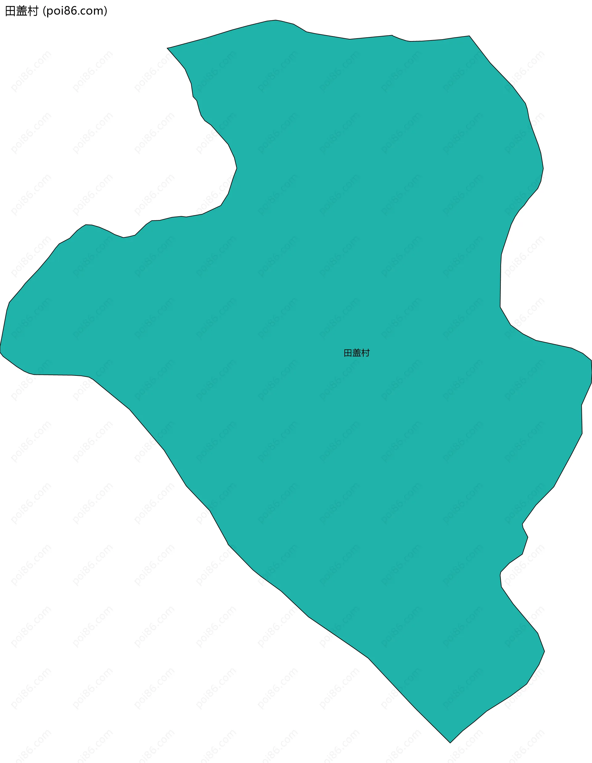 田盖村边界地图