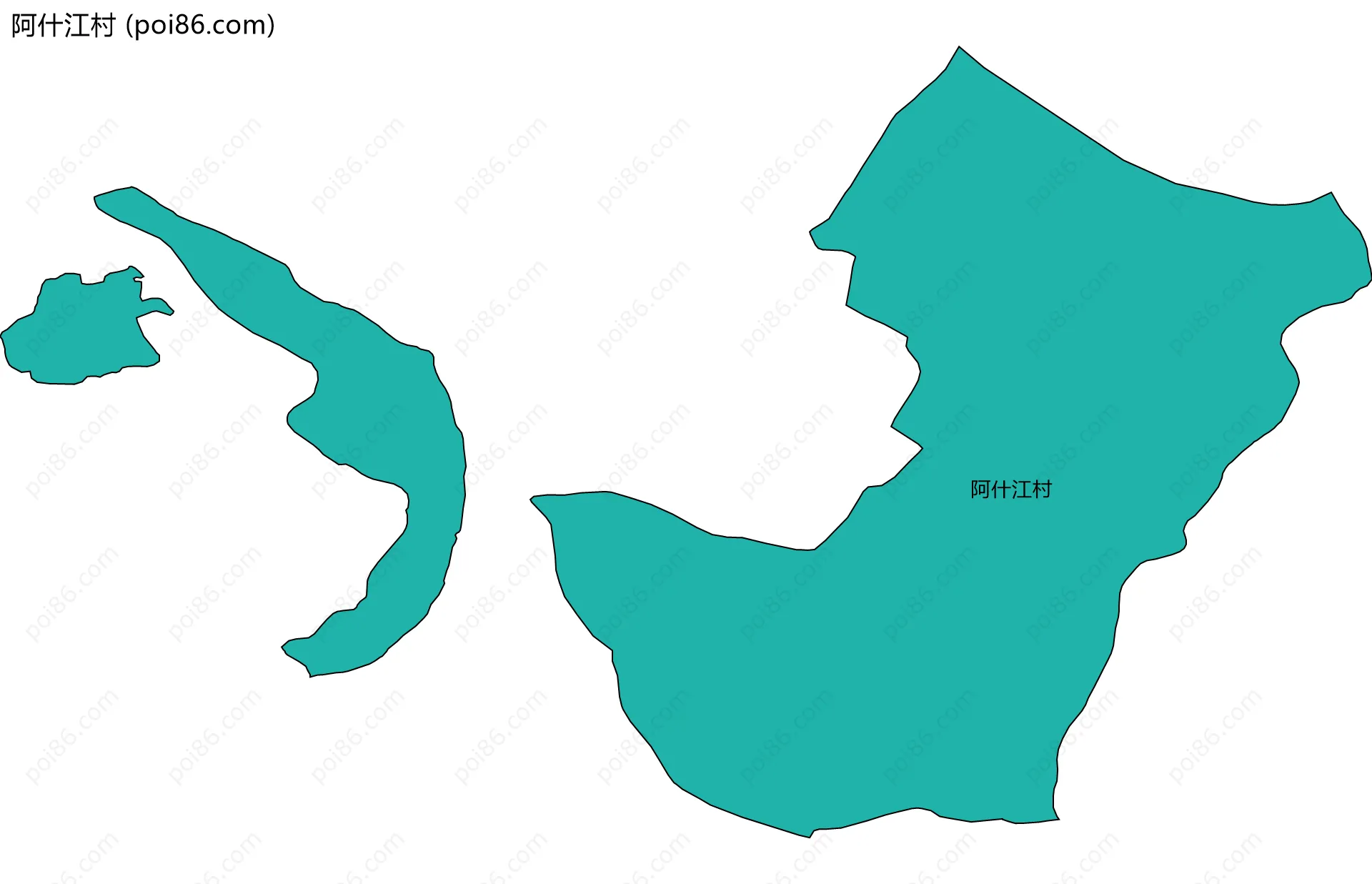 阿什江村边界地图