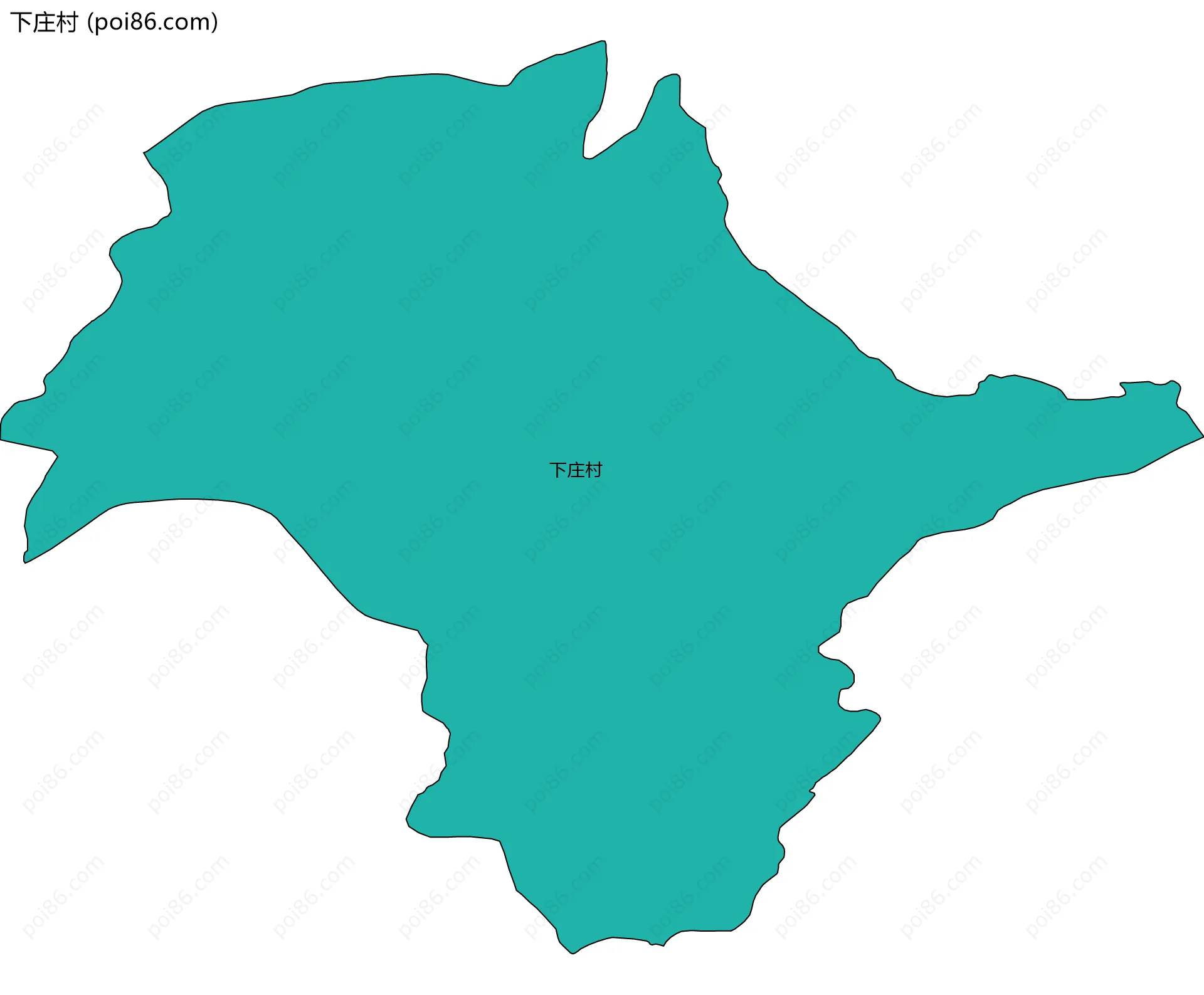 下庄村边界地图