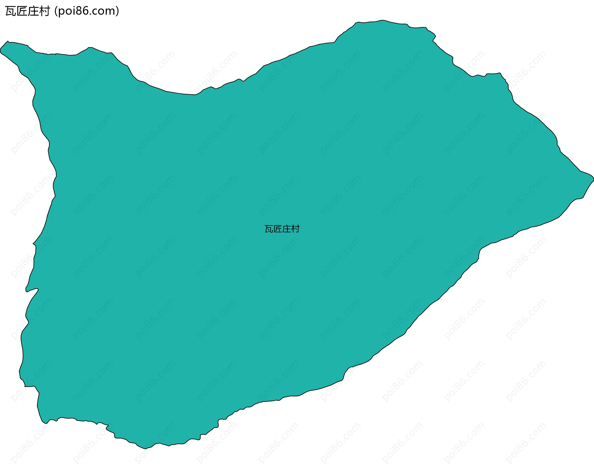 瓦匠庄村边界地图