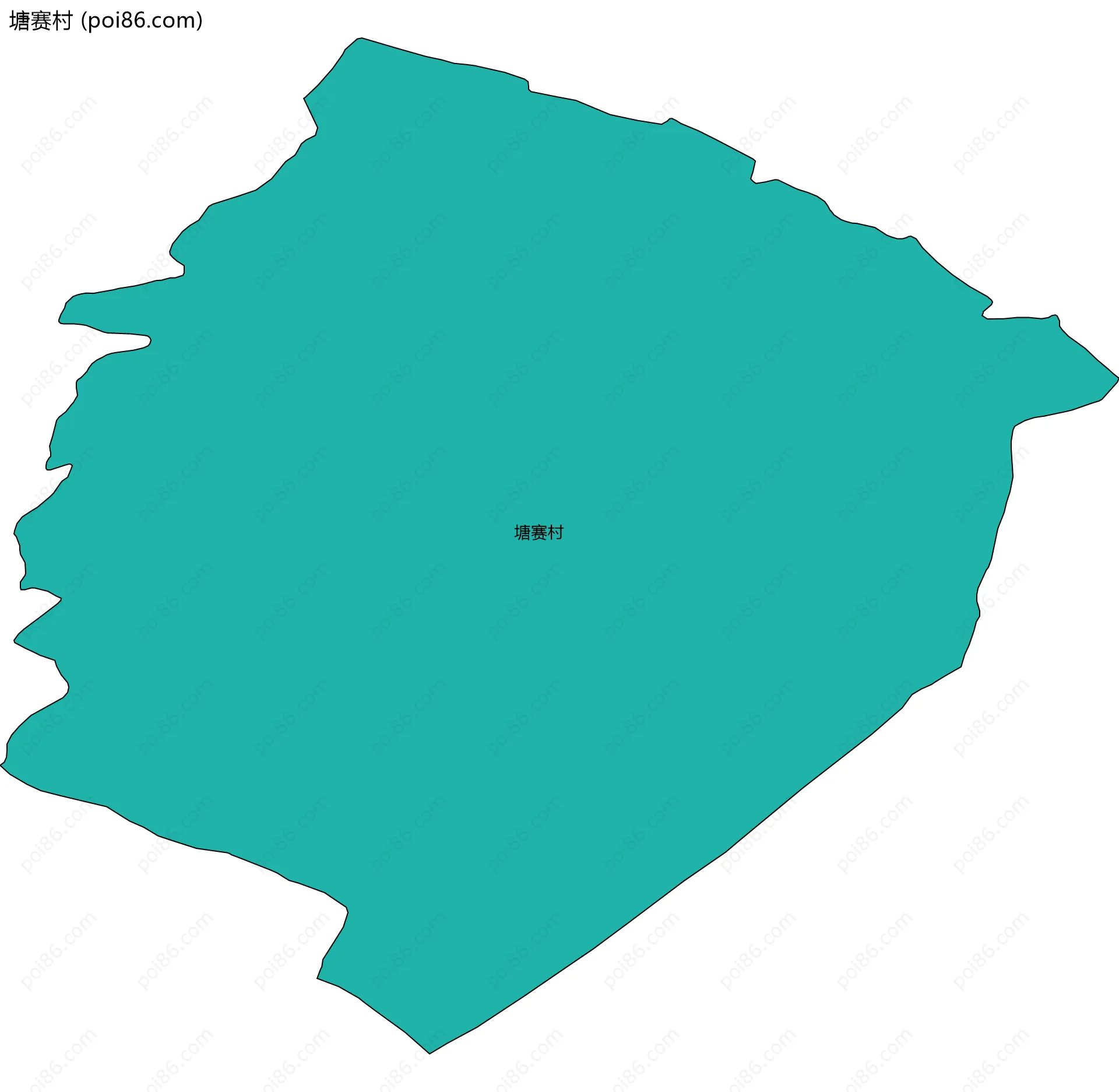 塘赛村边界地图