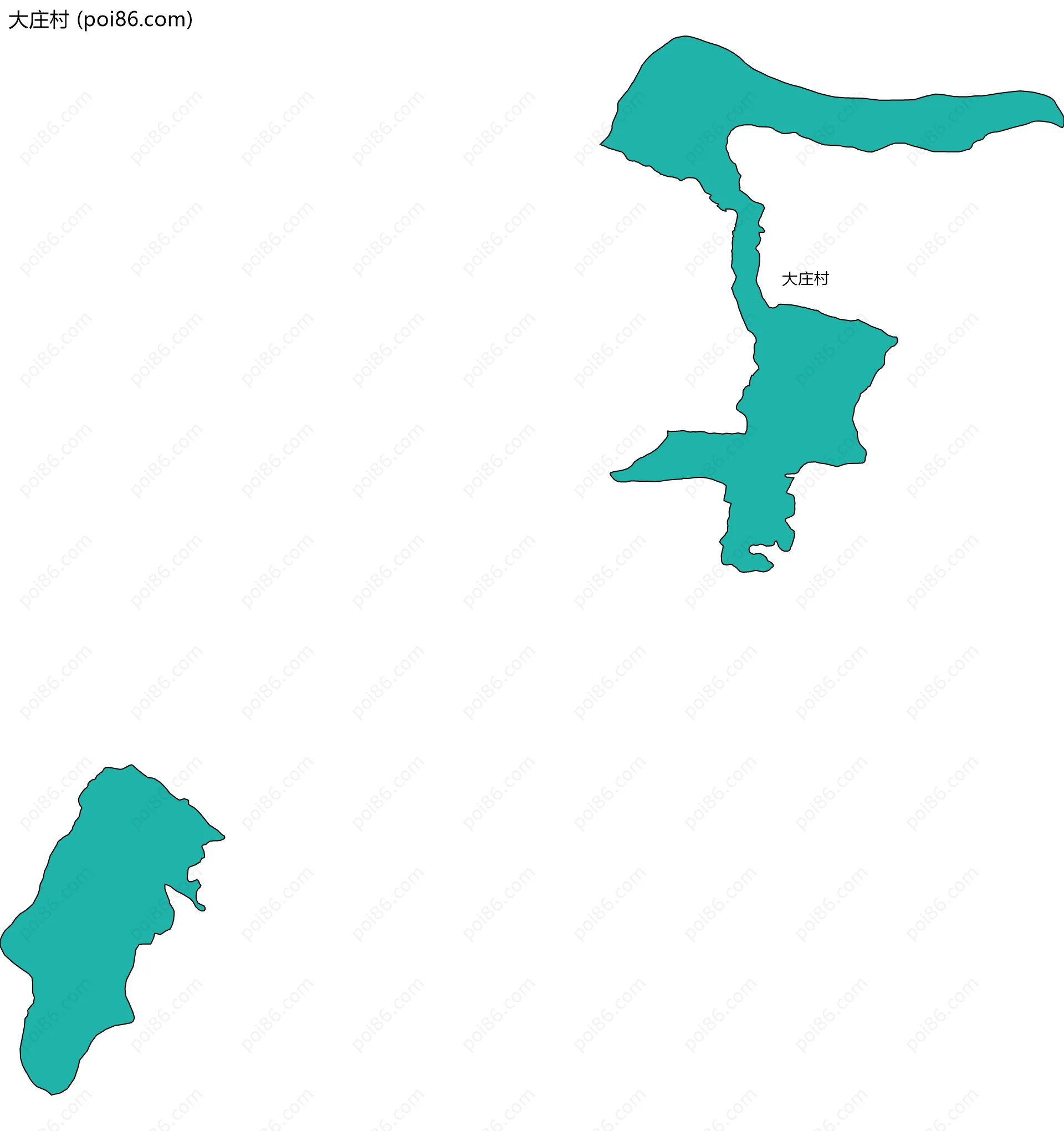 大庄村边界地图