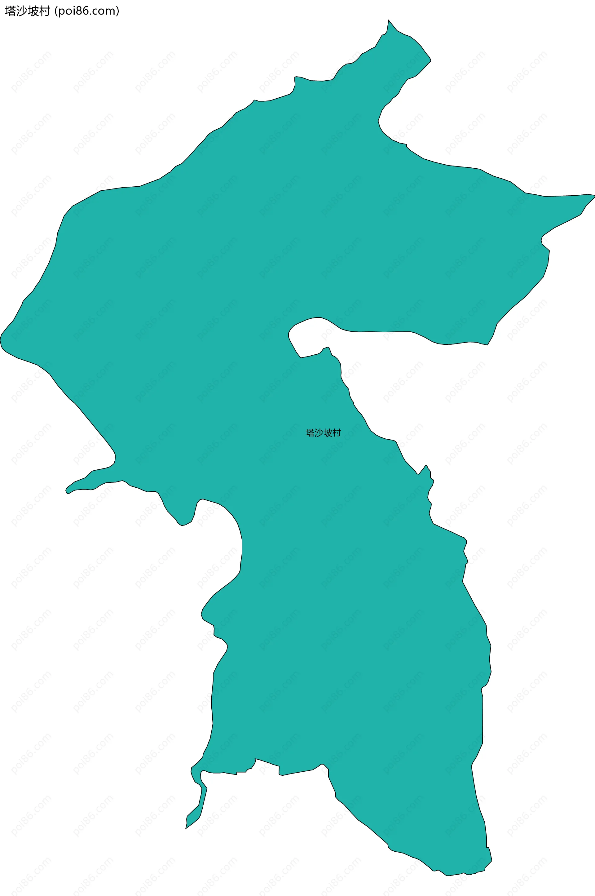 塔沙坡村边界地图