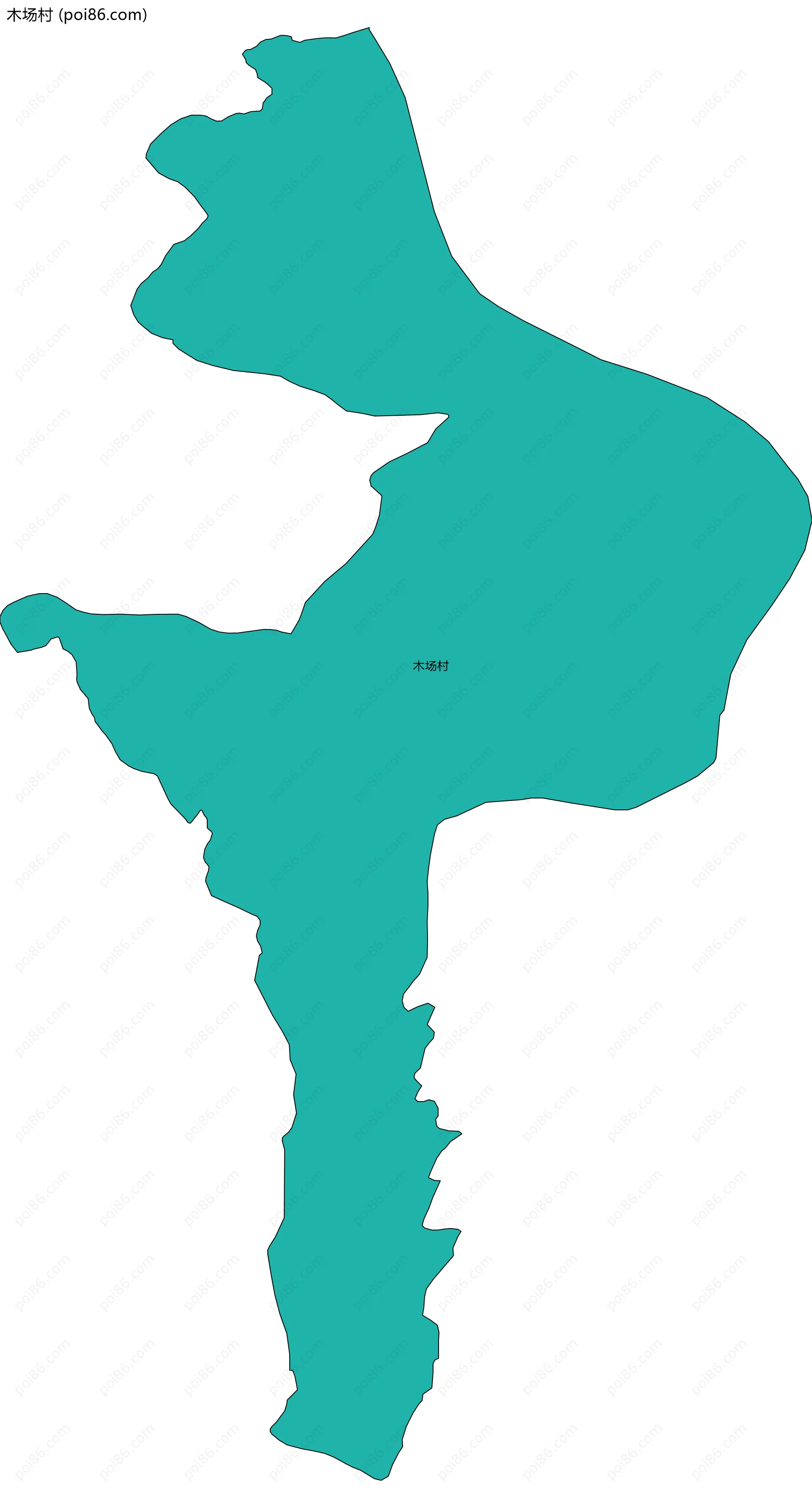 木场村边界地图