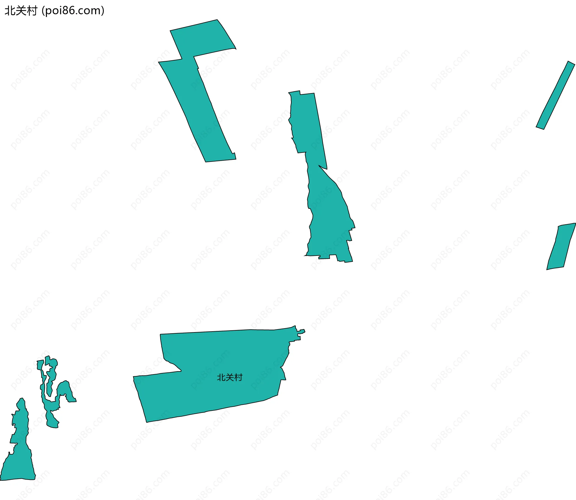 北关村边界地图