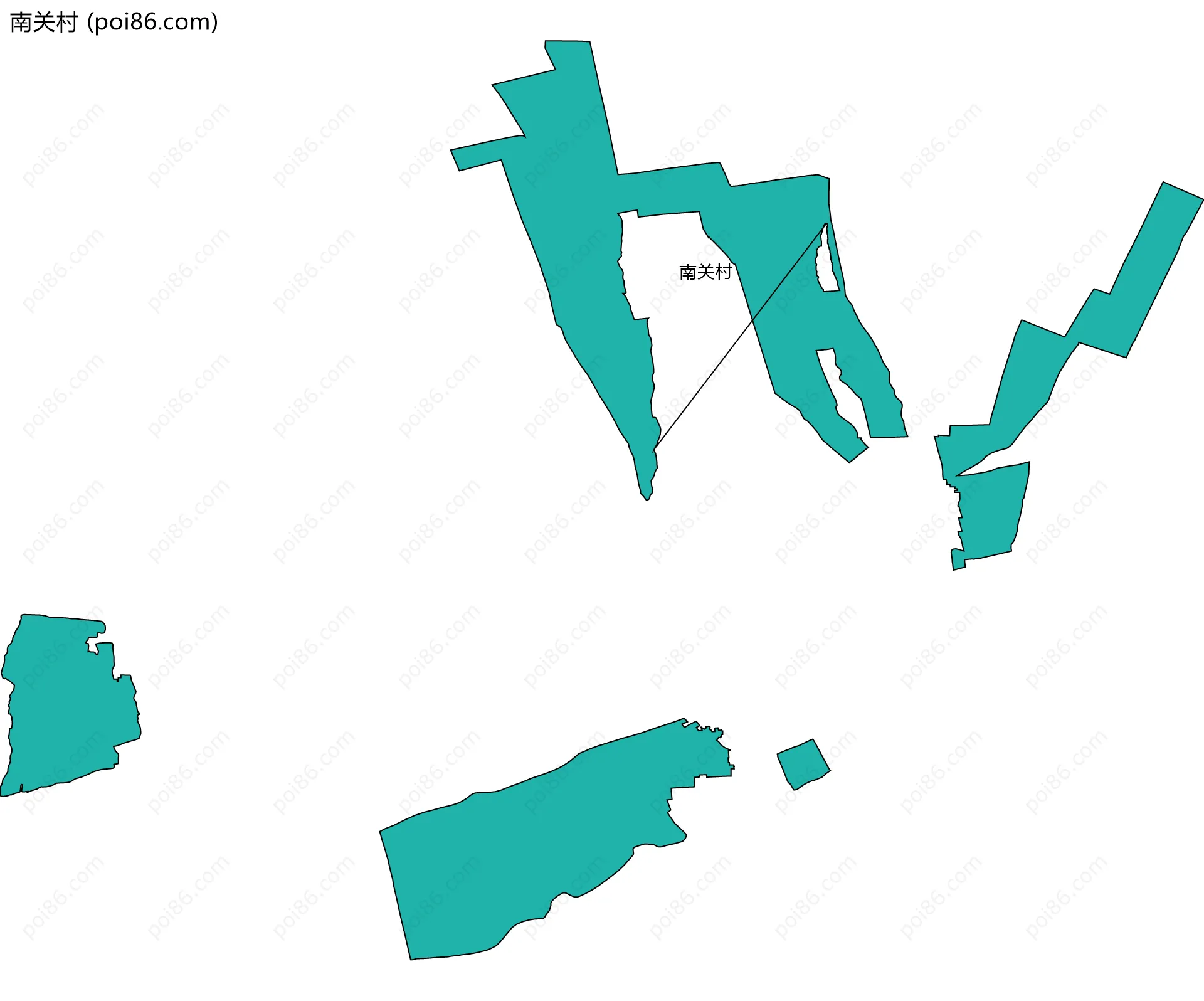 南关村边界地图