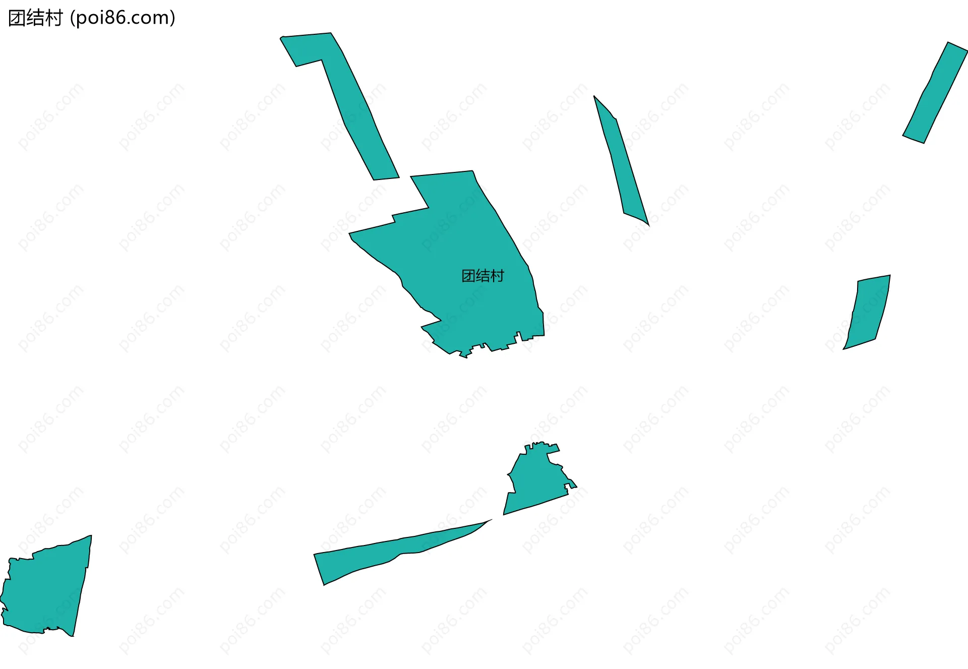 团结村边界地图