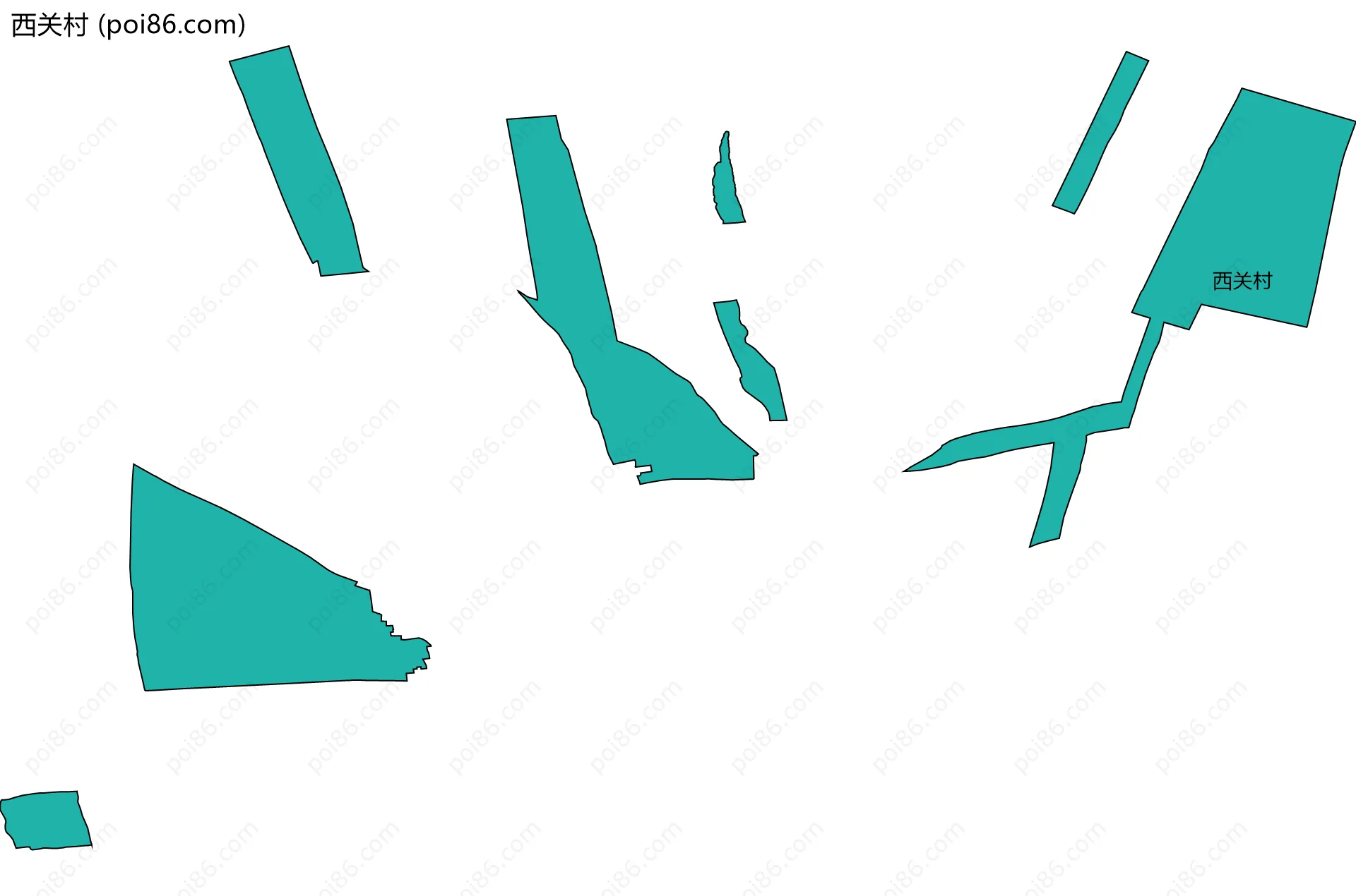 西关村边界地图