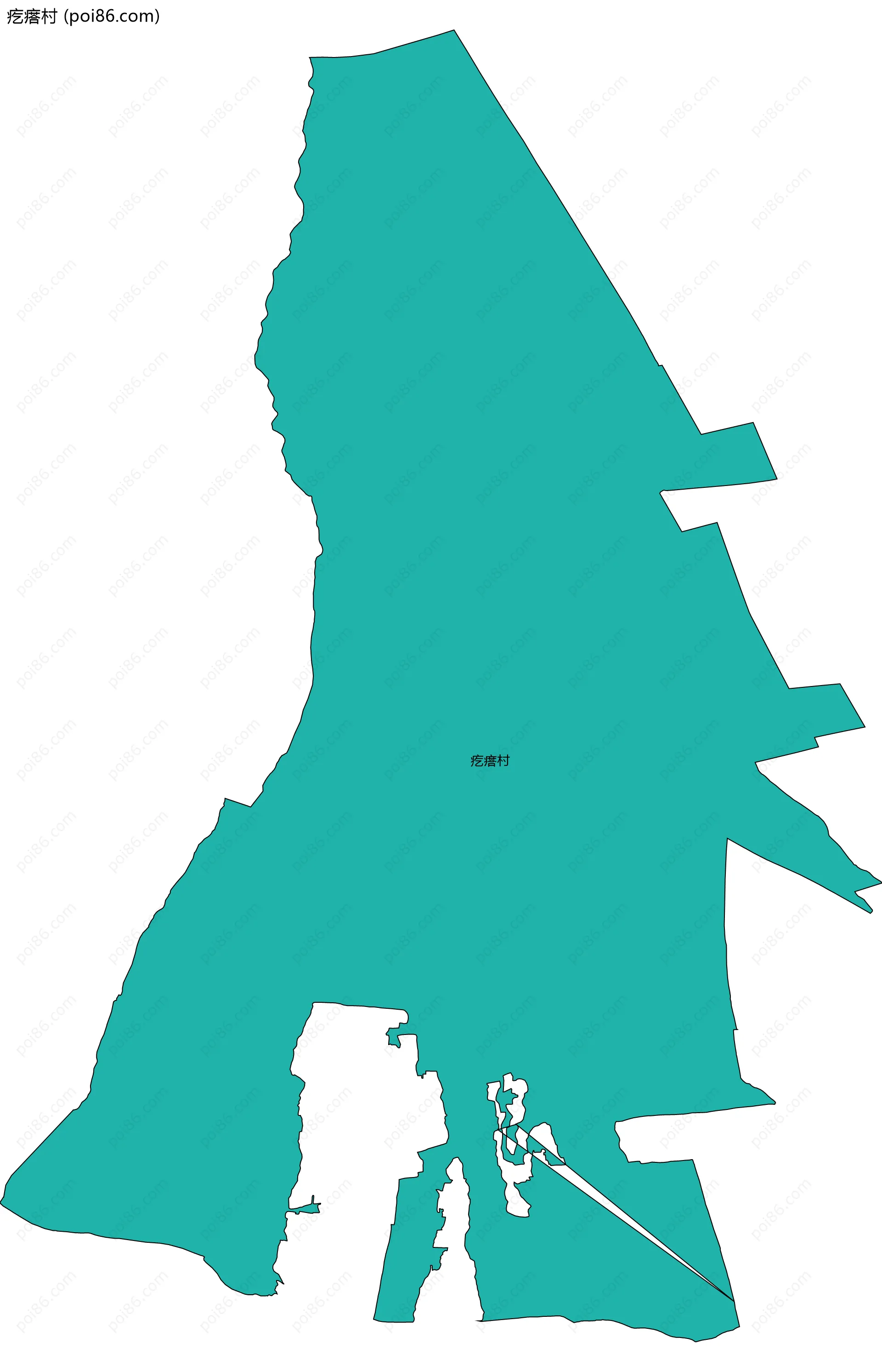 疙瘩村边界地图