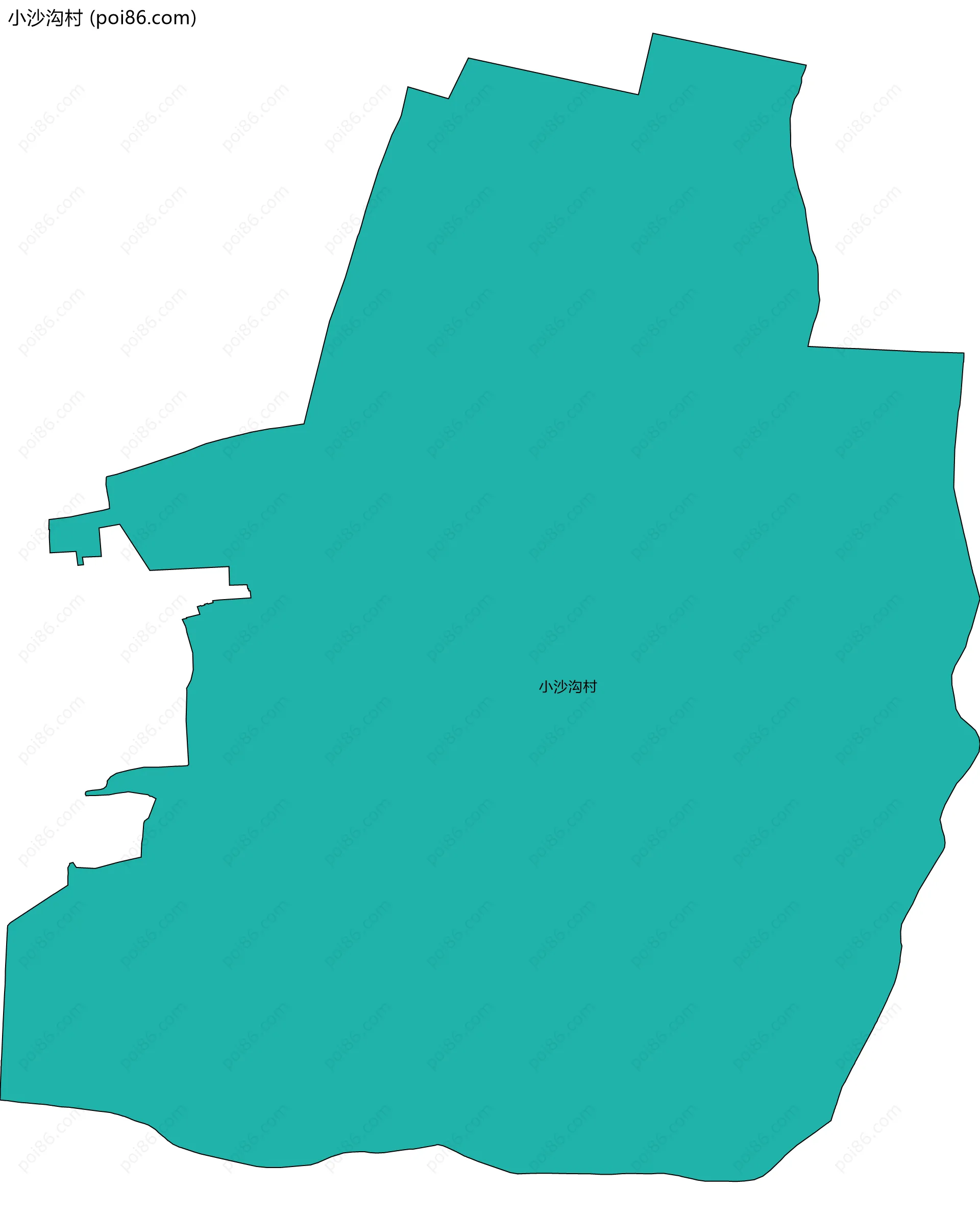 小沙沟村边界地图