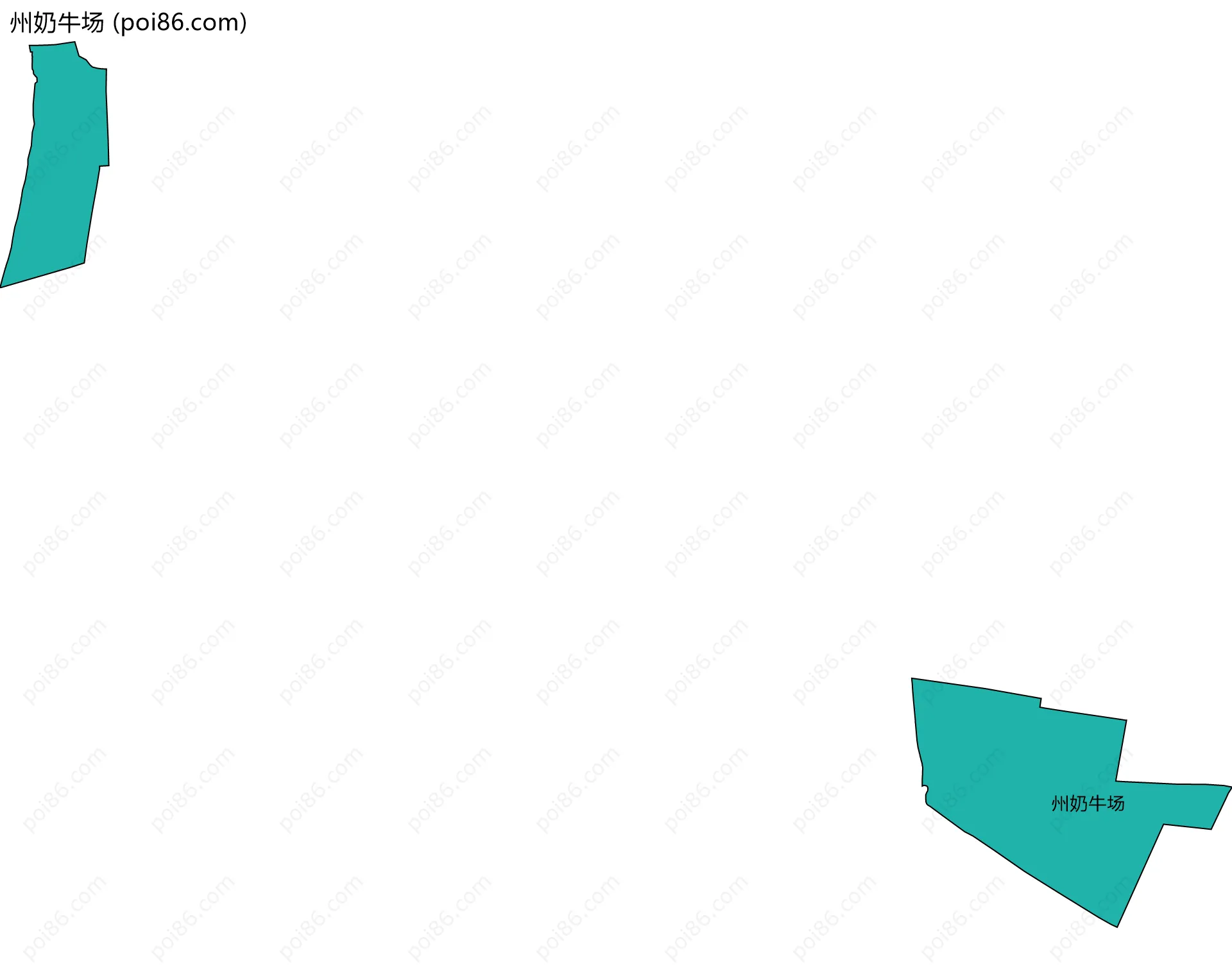 州奶牛场边界地图