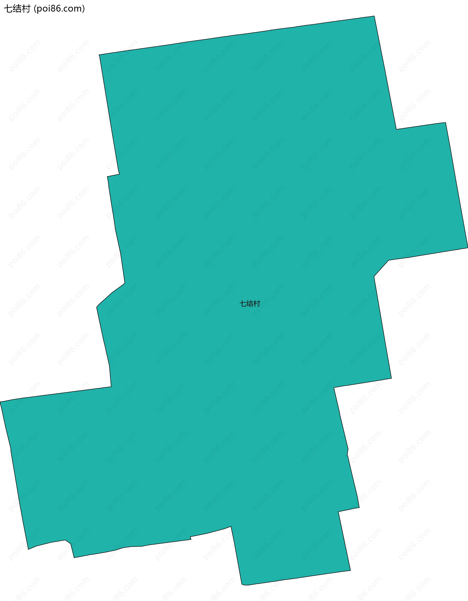 七结村边界地图