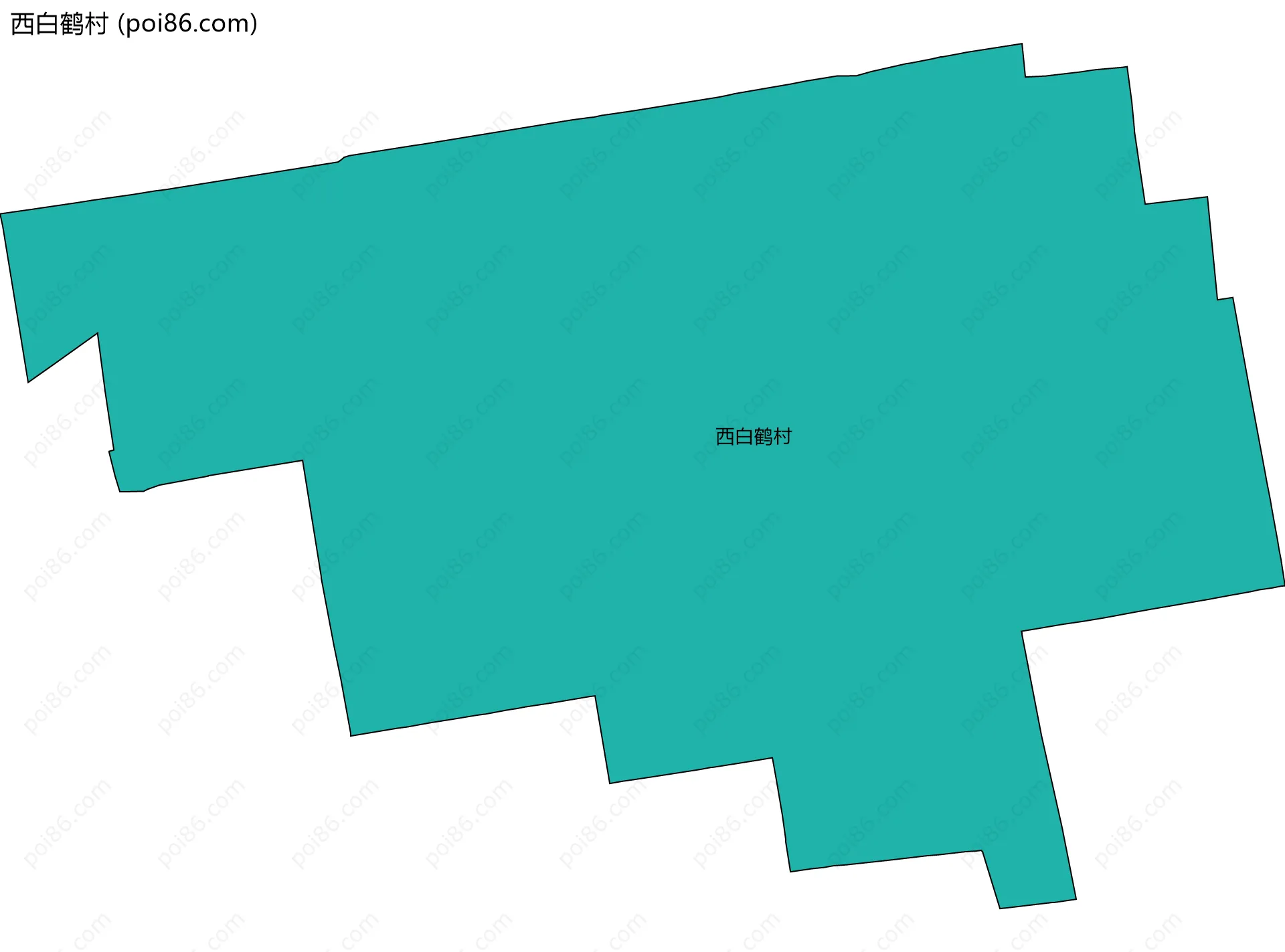 西白鹤村边界地图