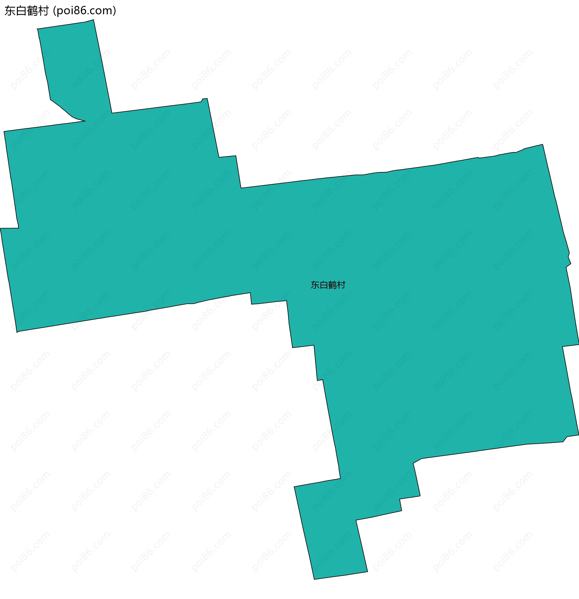 东白鹤村边界地图