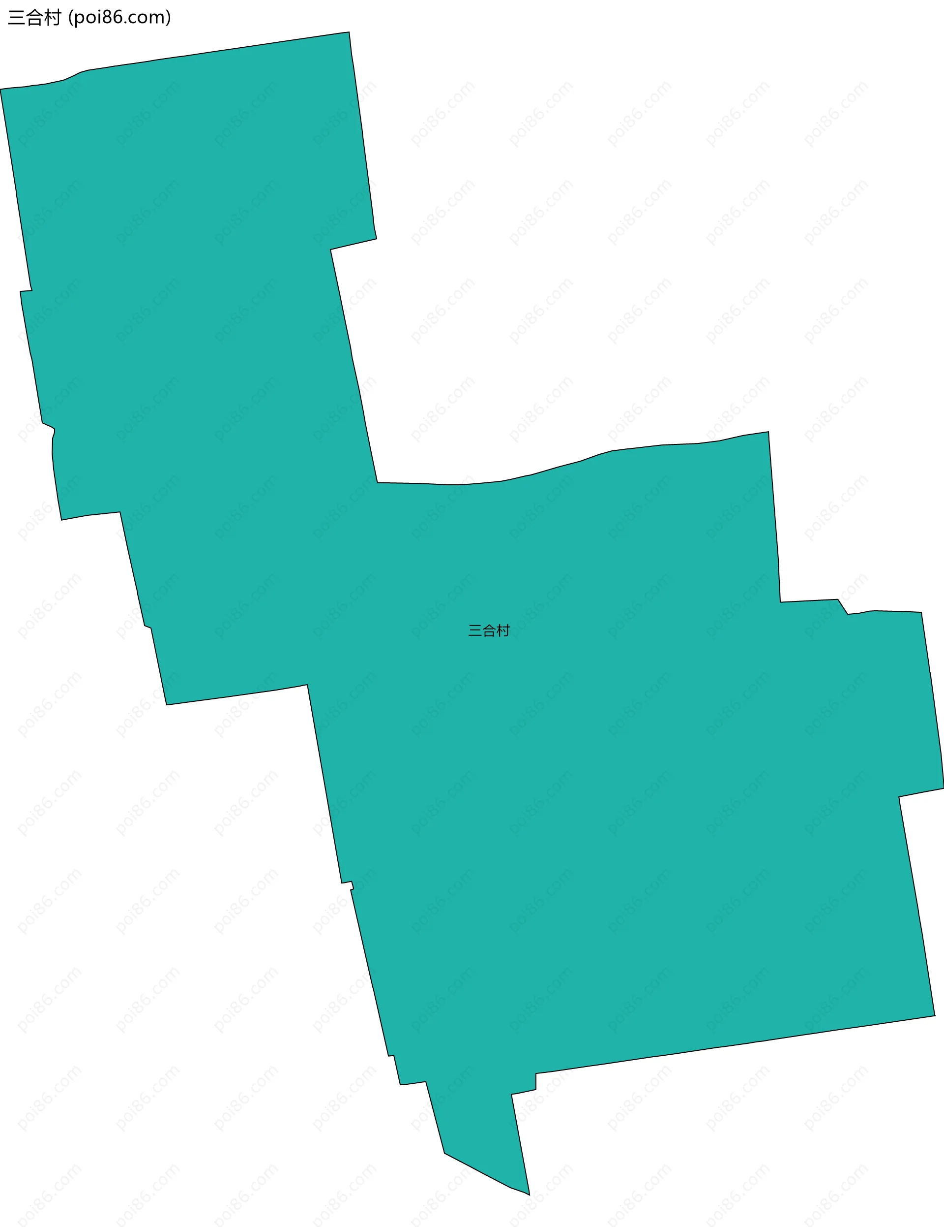 三合村边界地图