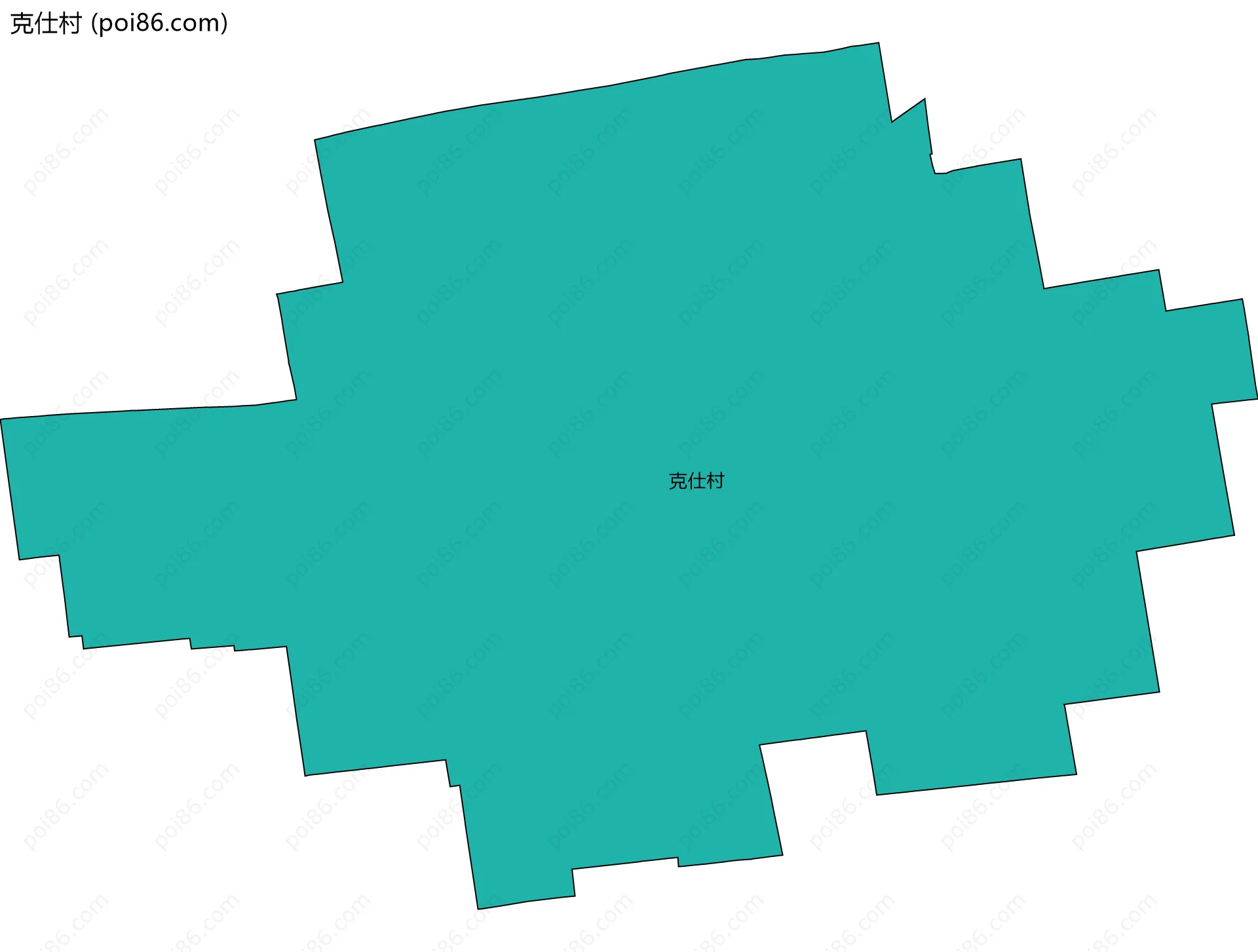 克仕村边界地图