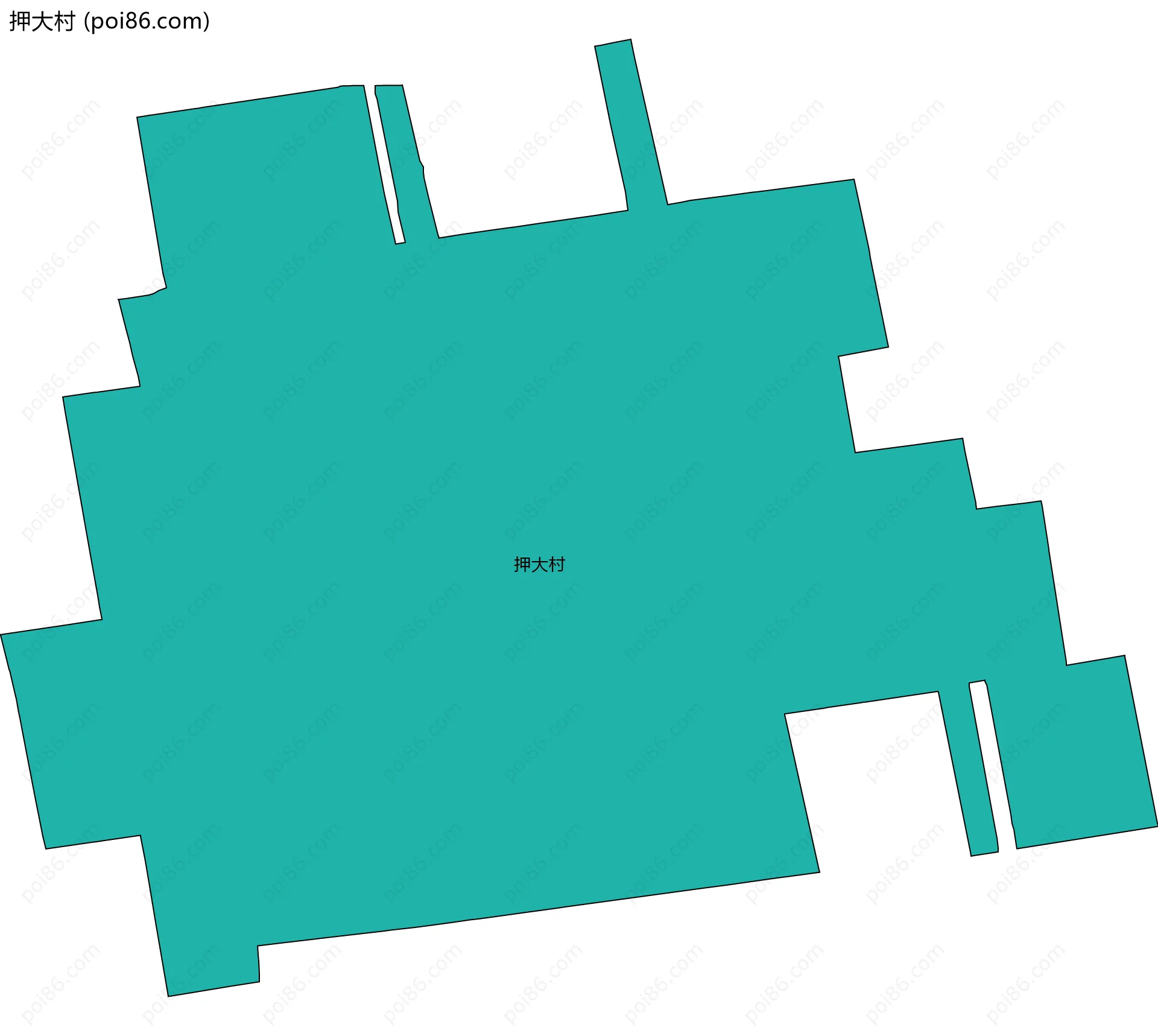 押大村边界地图