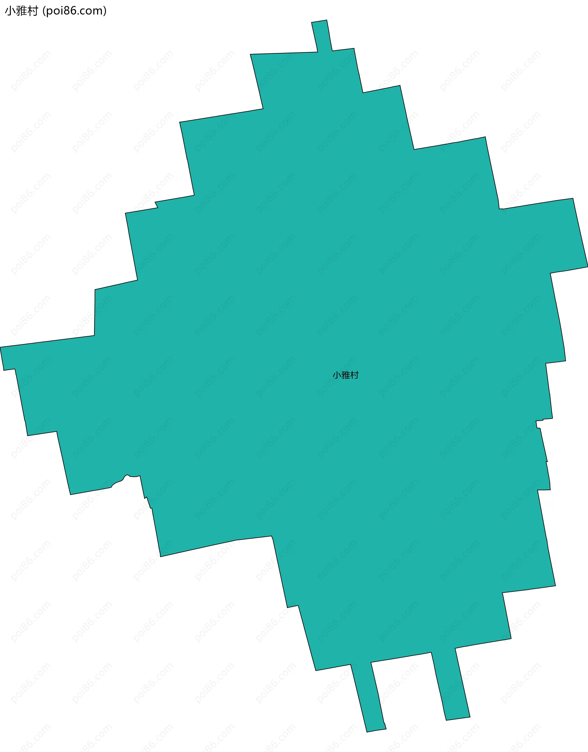 小雅村边界地图