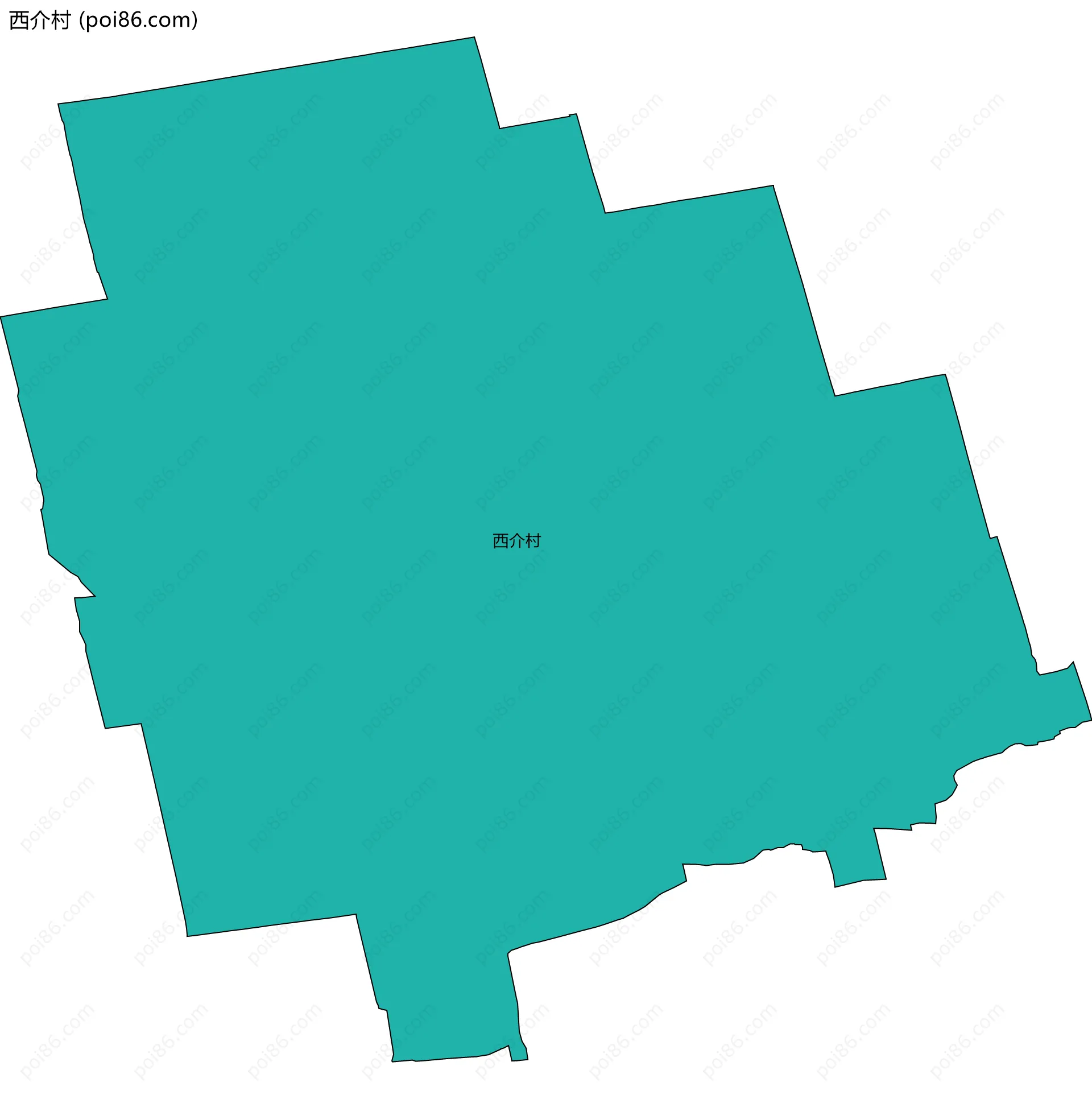 西介村边界地图