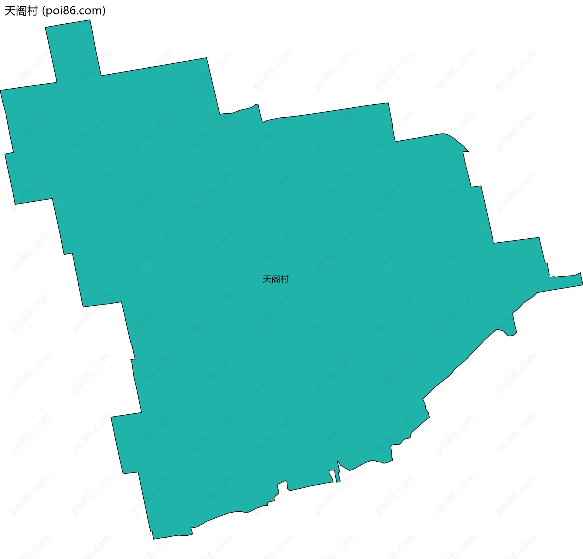 天阁村边界地图