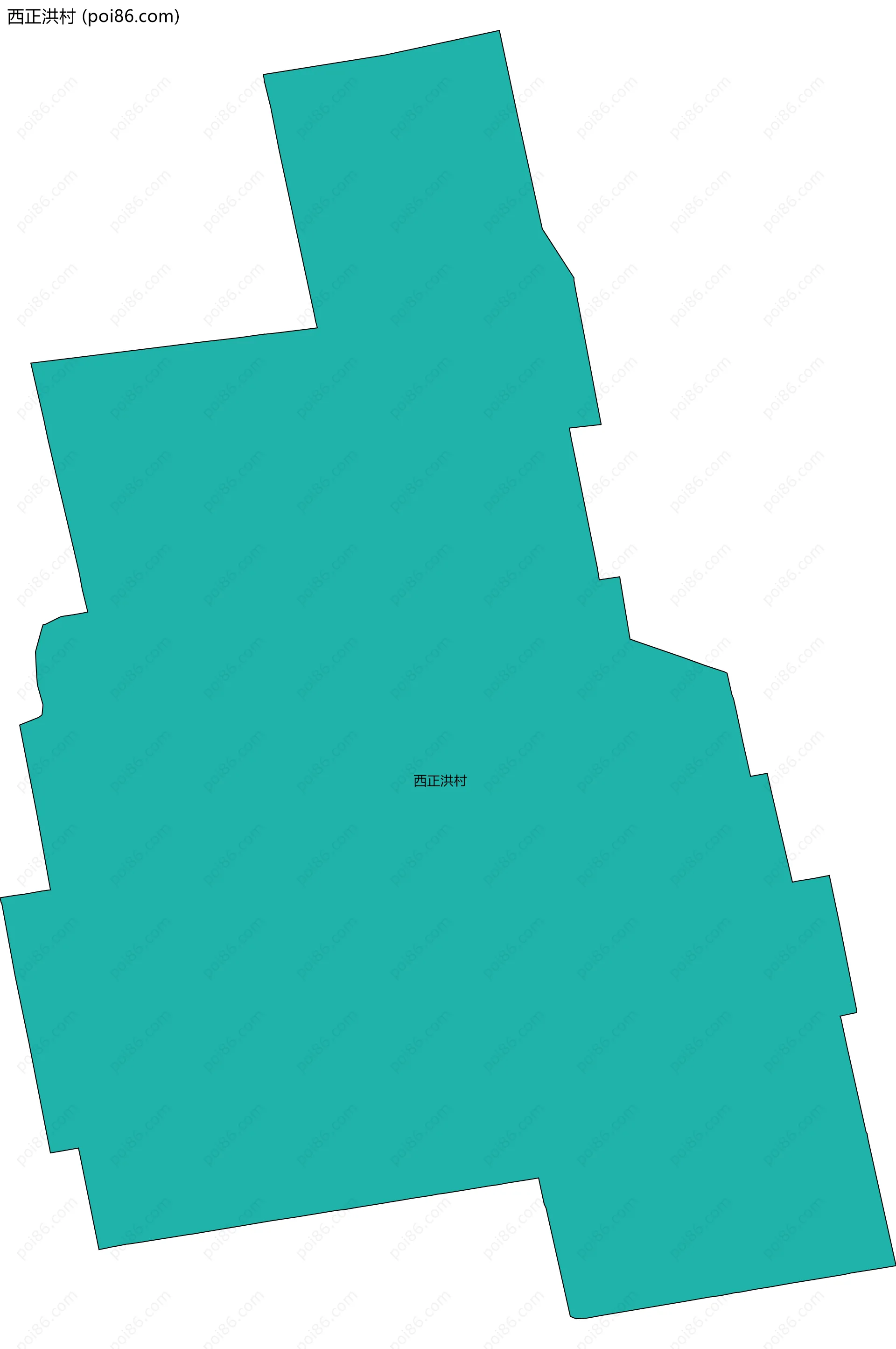 西正洪村边界地图