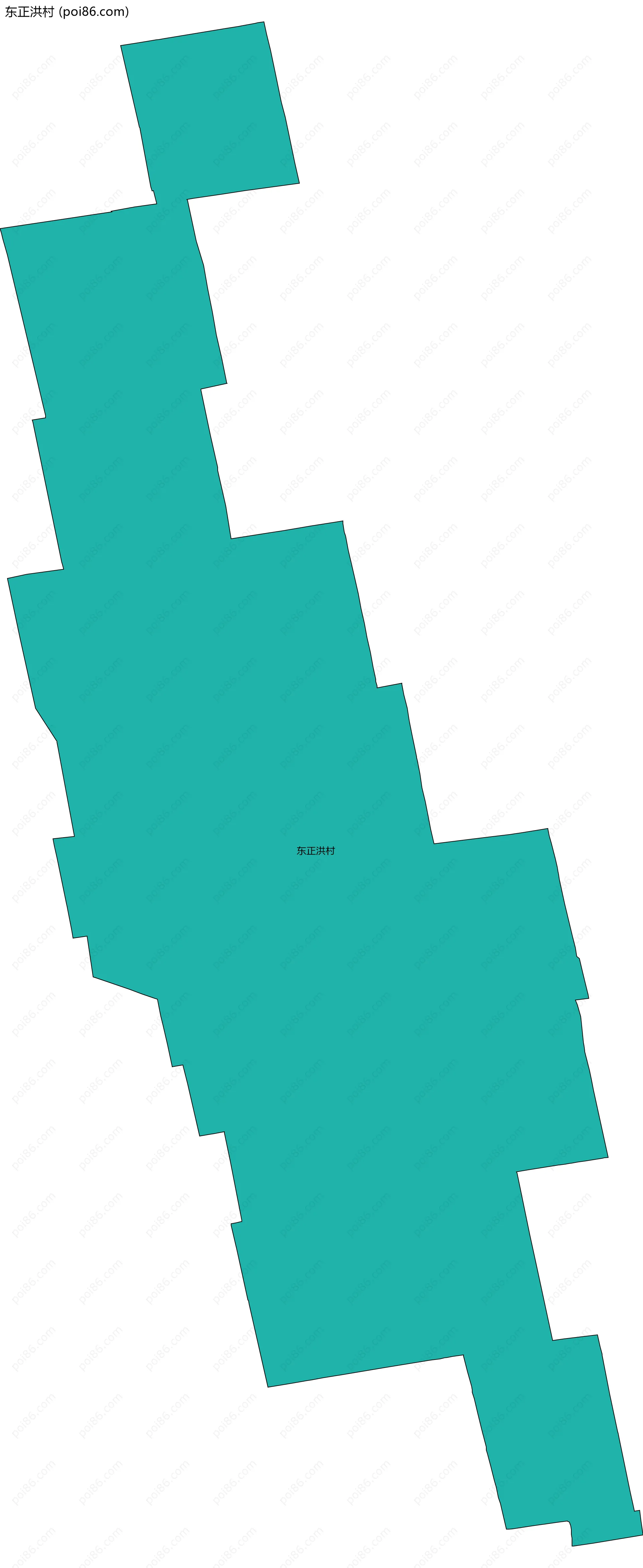 东正洪村边界地图