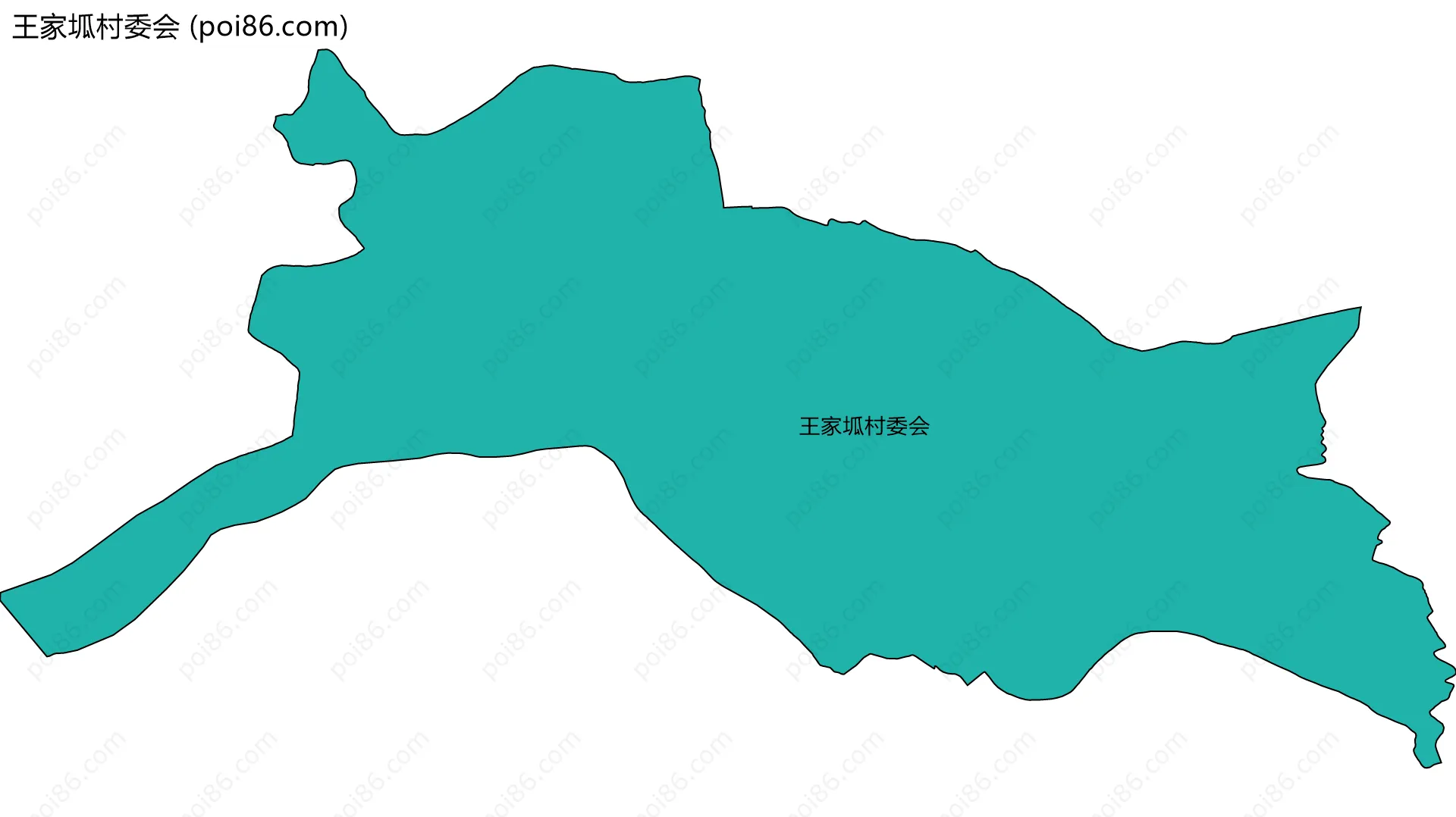 王家坬村委会边界地图