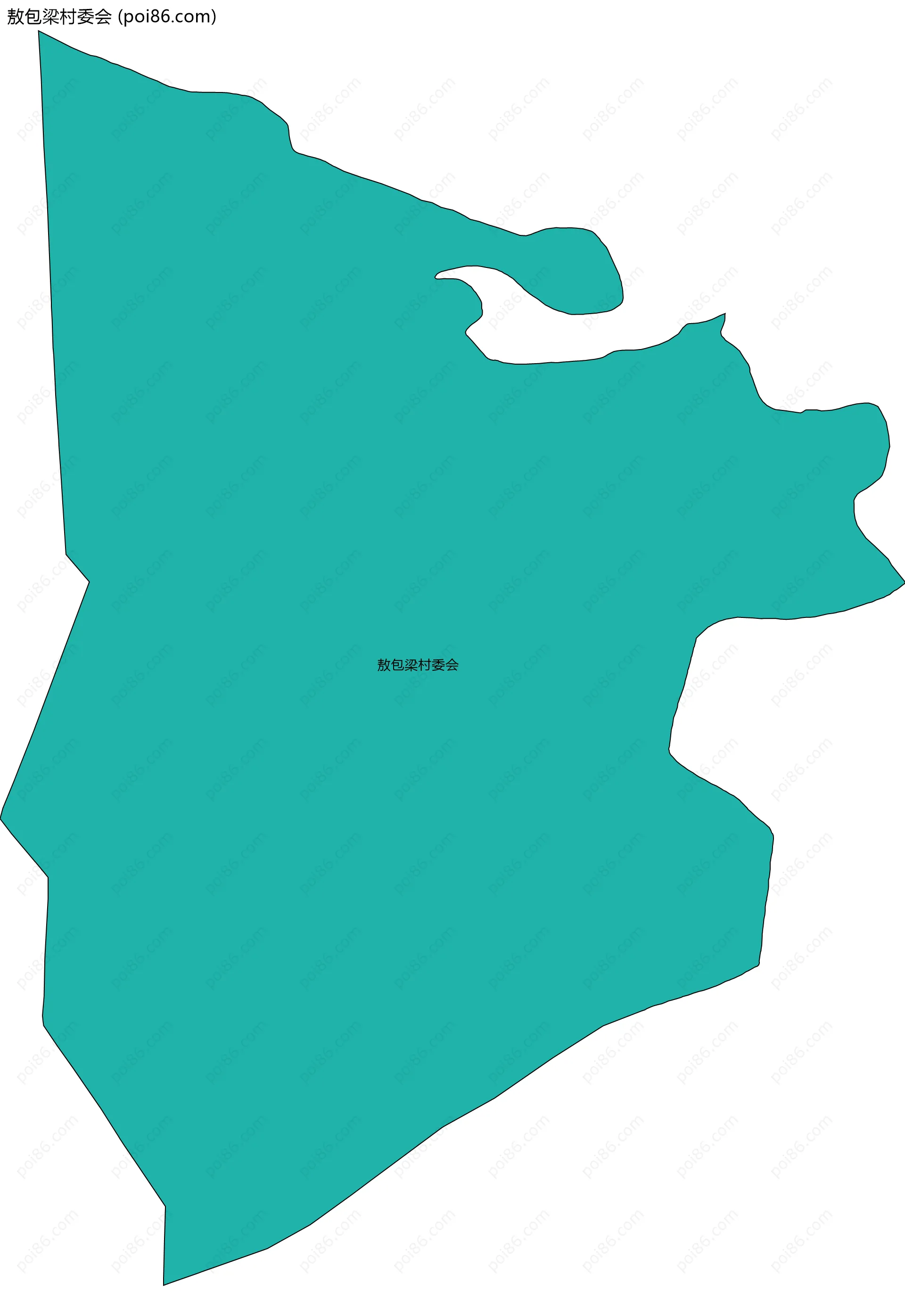 敖包梁村委会边界地图