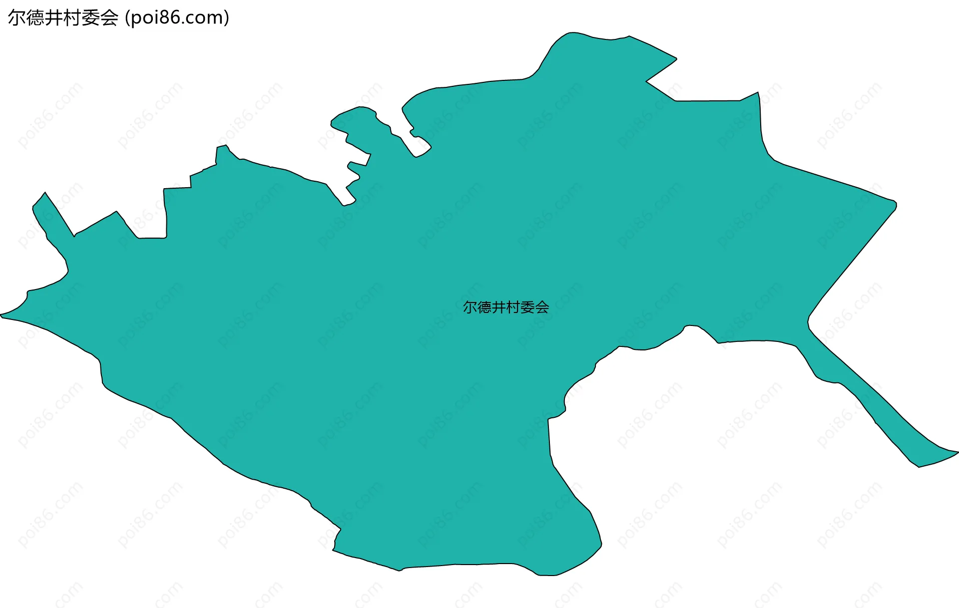 尔德井村委会边界地图