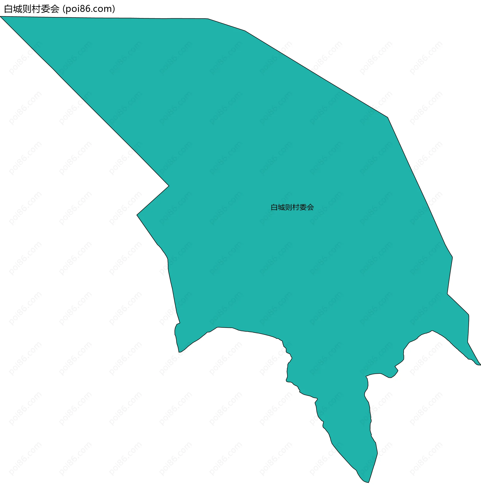 白城则村委会边界地图